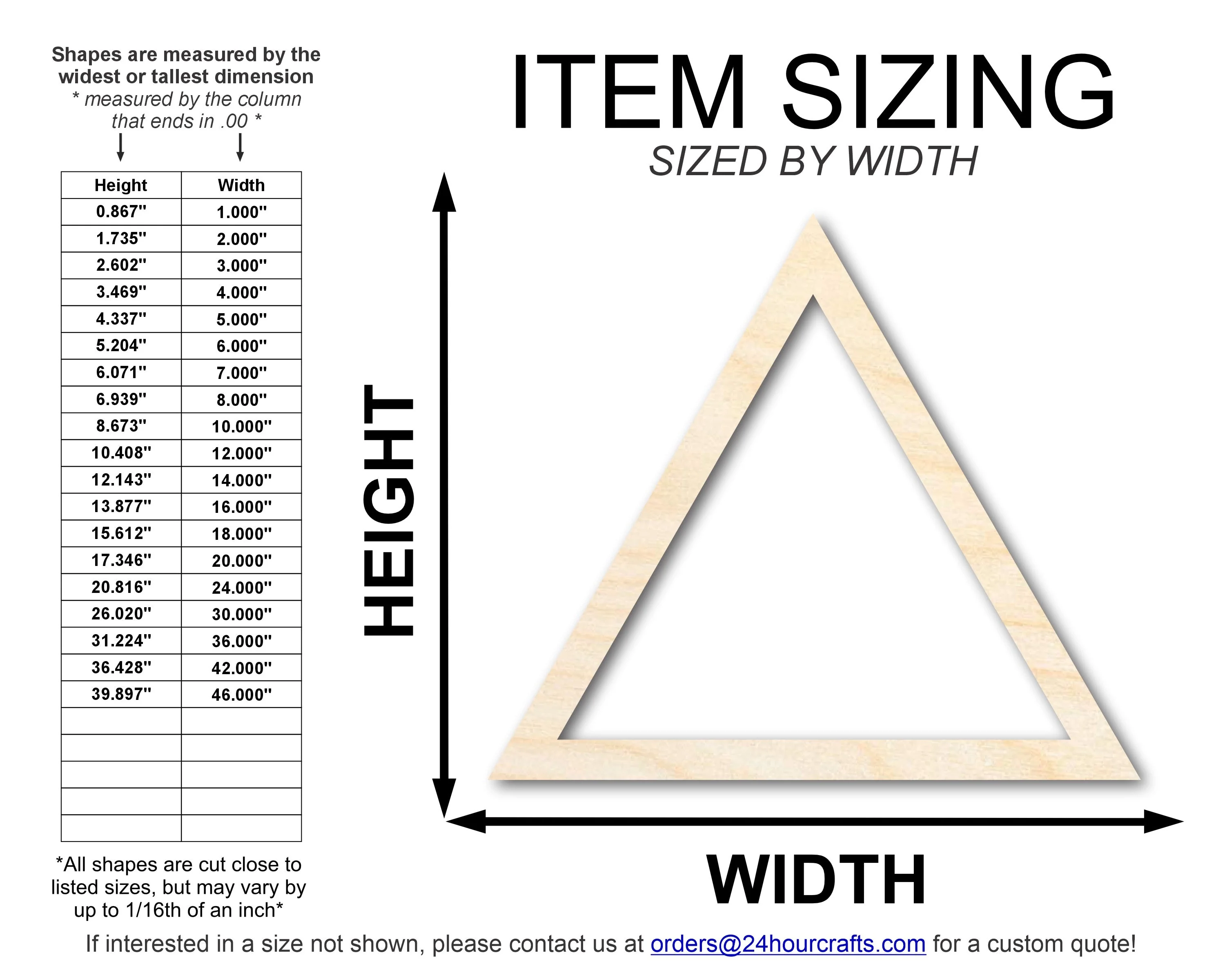 Unfinished Wood Triangle Outline Shape | DIY Craft Cutout | up to 46" DIY - Image 2