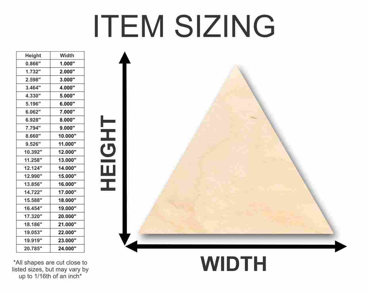 Unfinished Wood Triangle Shape - Craft - up to 46" DIY - Image 2