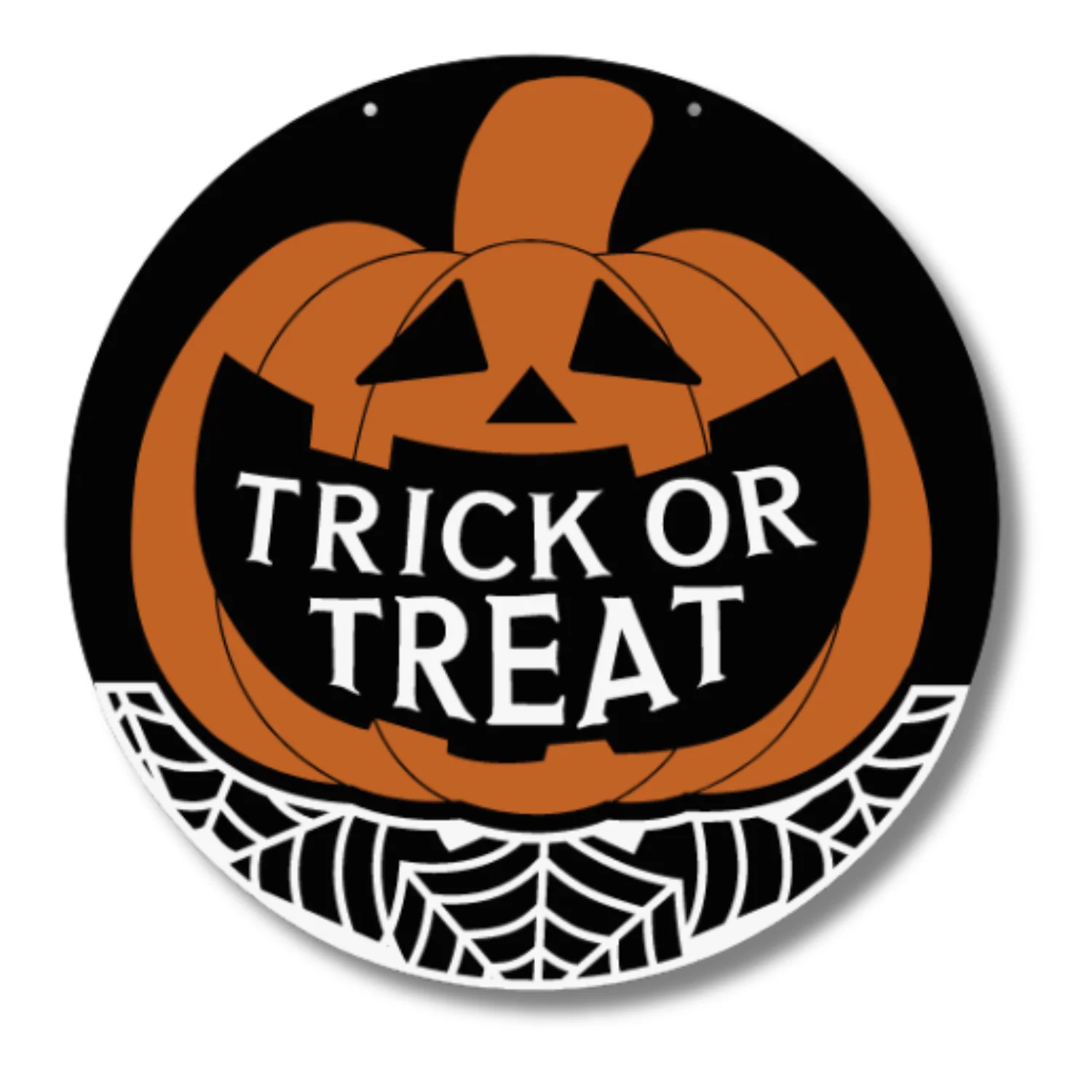 Unfinished Wood Trick or Treat Jack-o-Lantern Door Sign Kit | Wood Craft Cutouts | 1/4" Thick | - Image 2