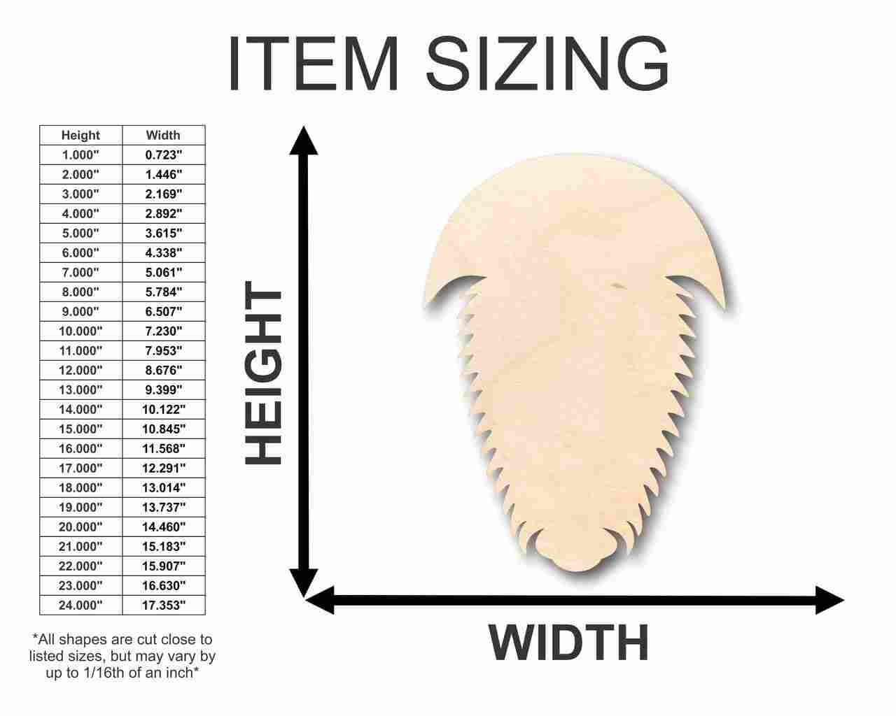 Unfinished Wood Trilobite Shape - Ocean - Dinosaur - Craft - up to 46" DIY - Image 2