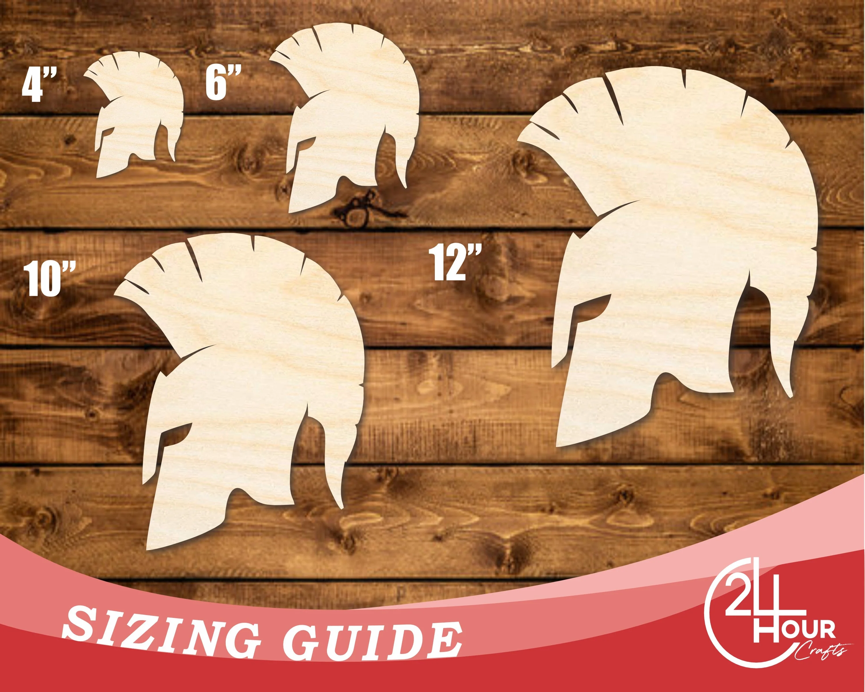 Unfinished Wood Trojan Mascot Shape | DIY Craft Cutout | up to 46" DIY - Image 3