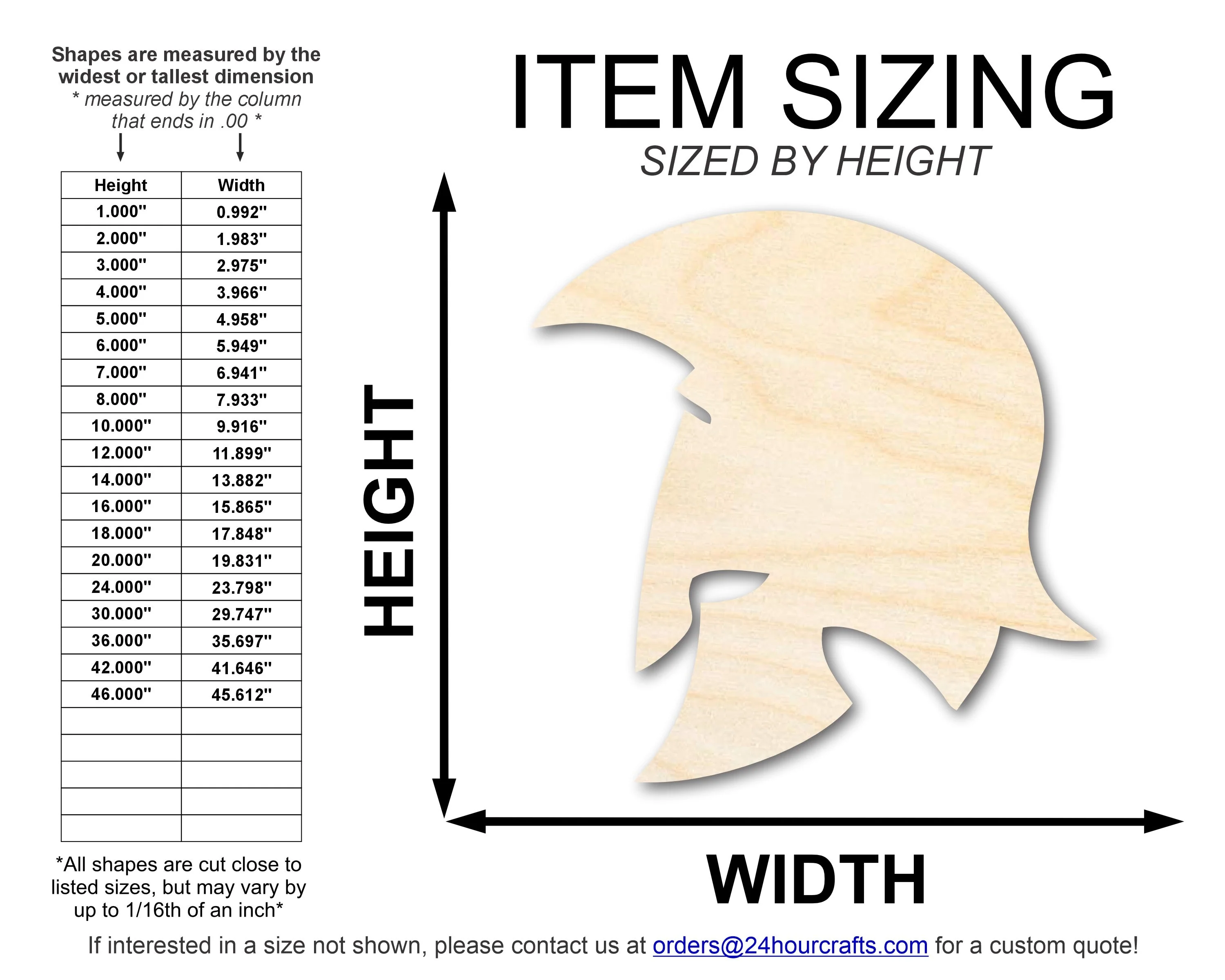Unfinished Wood Trojan Mascot Shape | DIY Craft Cutout | up to 46" DIY - Image 2