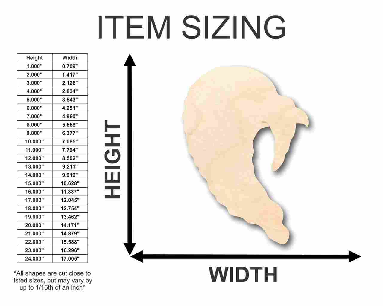 Unfinished Wood Turkey Head Shape - Thanksgiving - Bird - Animal - Craft - up to 46" DIY - Image 2