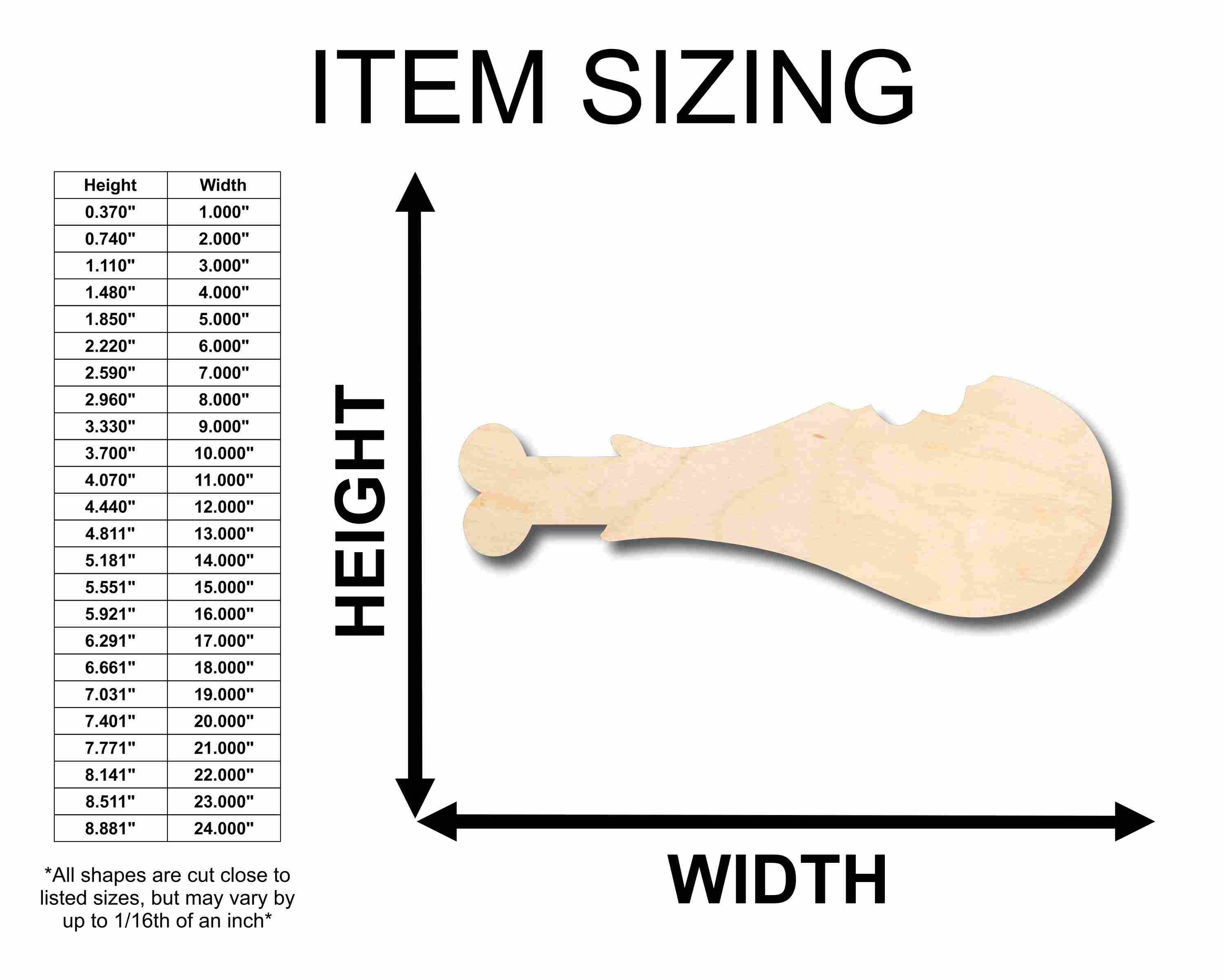 Unfinished Wood Turkey Leg with Bite Silhouette - Craft- up to 46" DIY - Image 2