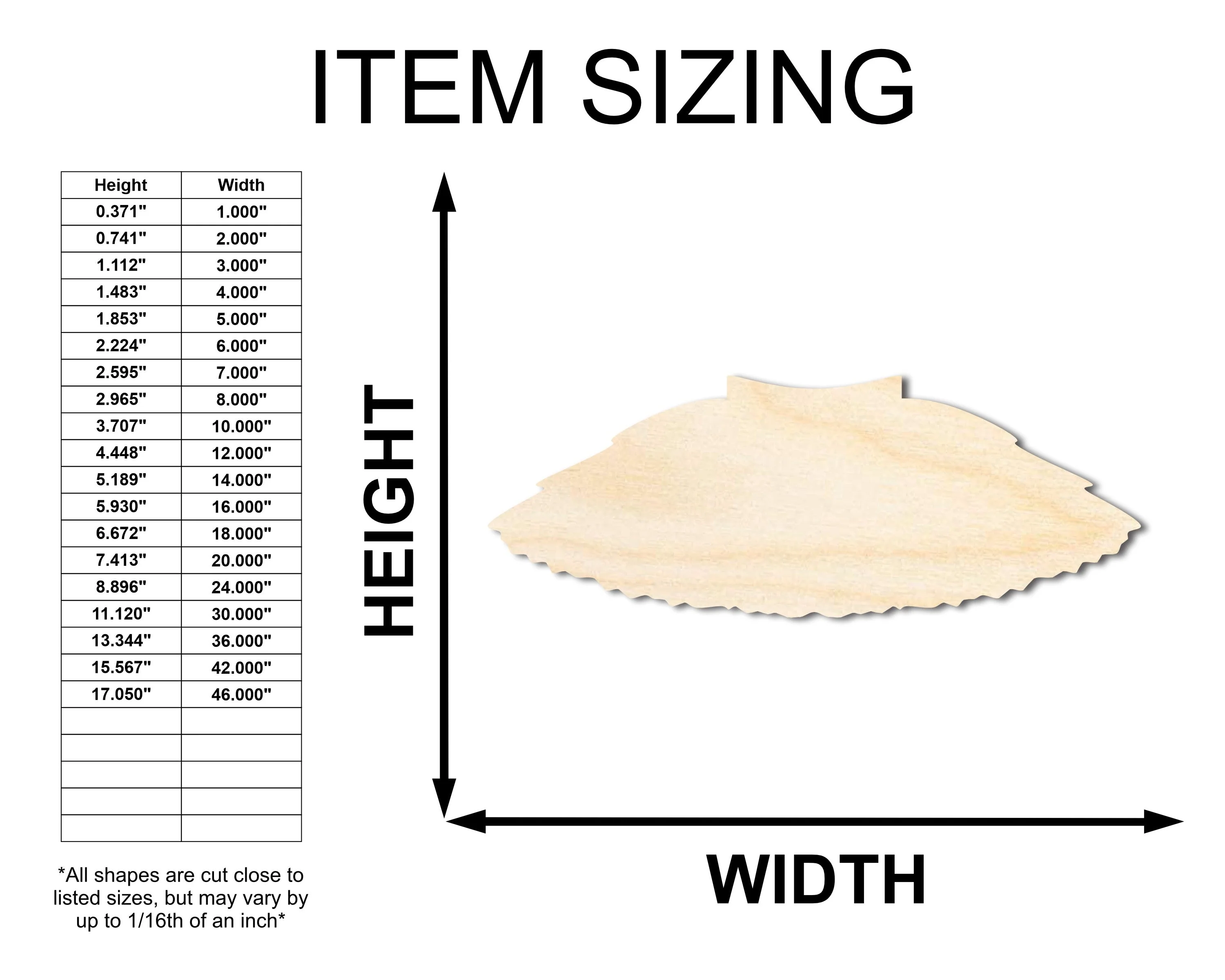 Unfinished Wood Tutu Shape - Craft - up to 46" DIY - Image 2