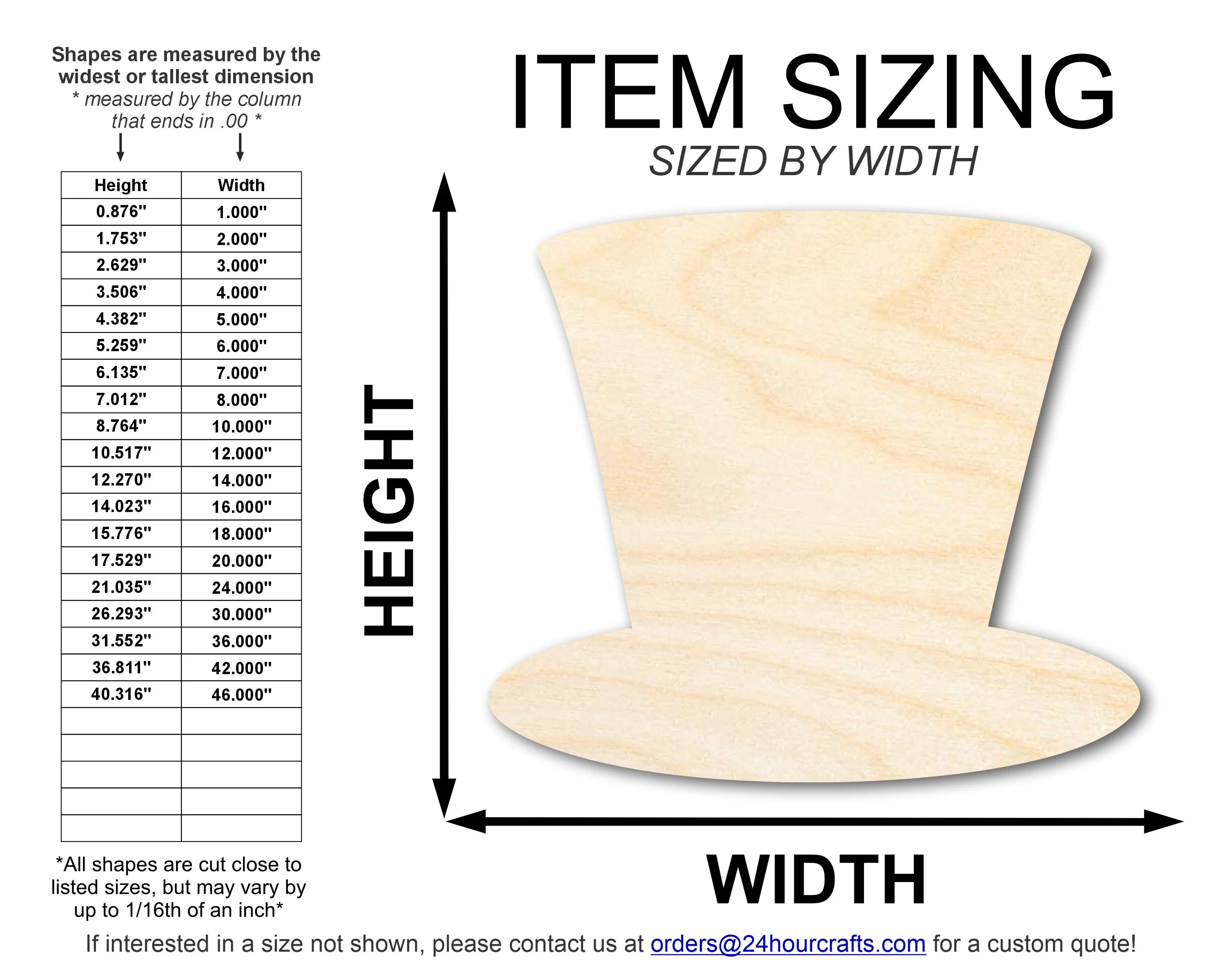 Unfinished Wood Uncle Sam Hat Shape | DIY Craft Cutout | up to 46" DIY - Image 2