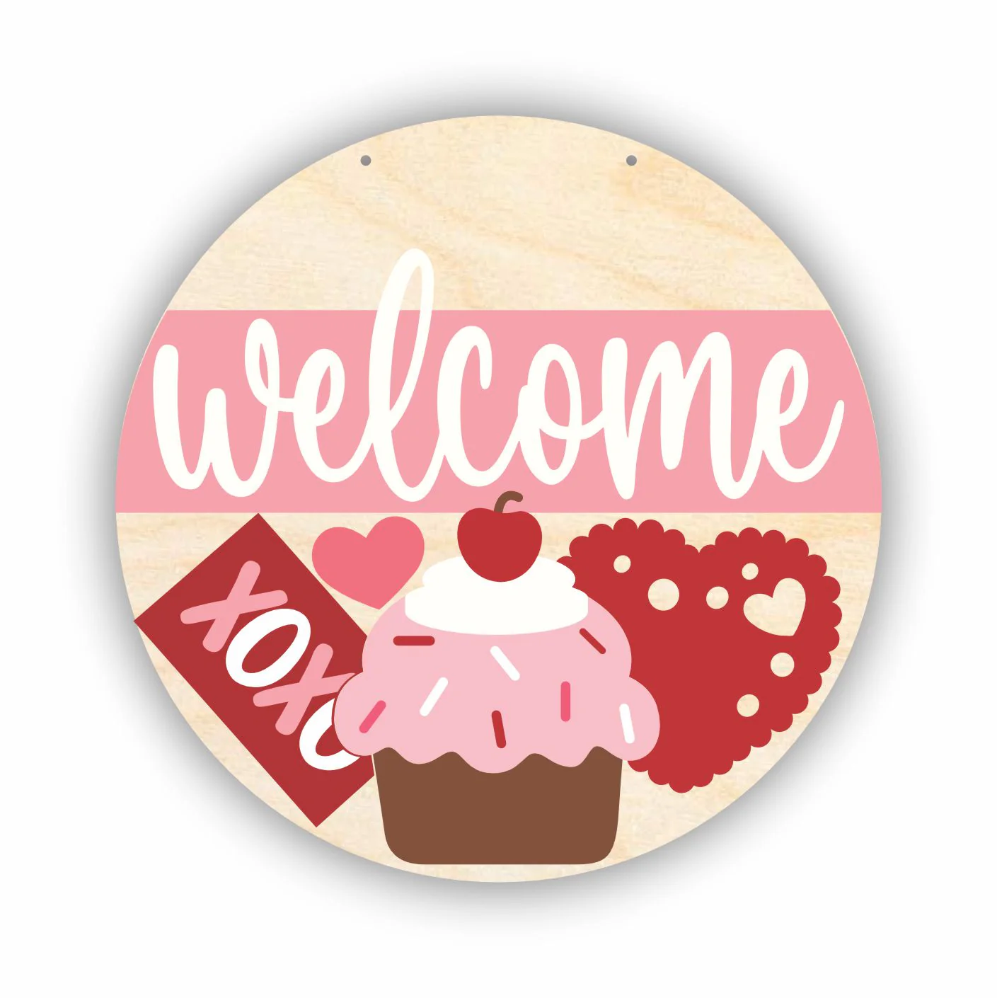 Unfinished Wood Valentines Day Sweets Door Sign Kit | Wood Craft Cutouts | 1/4" Thick | - Image 2