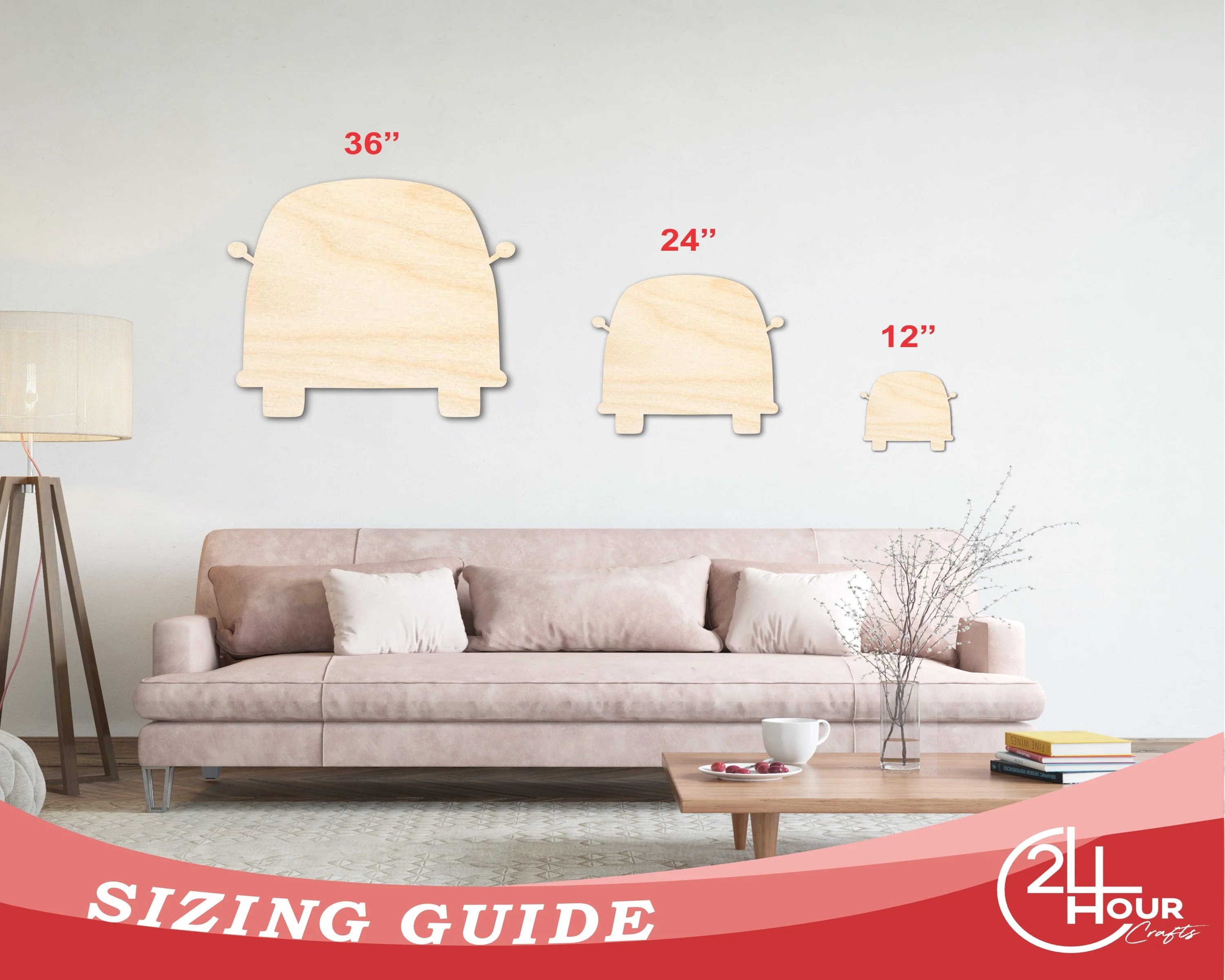 Unfinished Wood Van Shape - Craft - up to 46" - Image 3