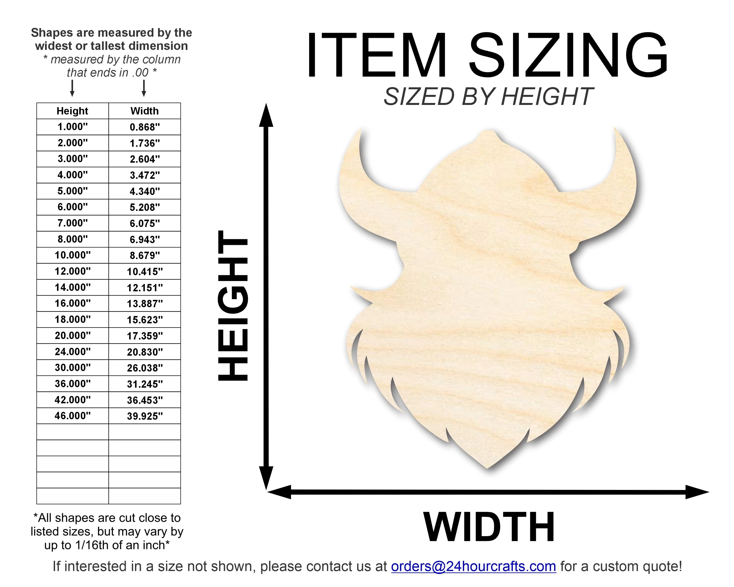 Unfinished Wood Viking Mascot Shape | DIY Craft Cutout | up to 46" DIY - Image 2