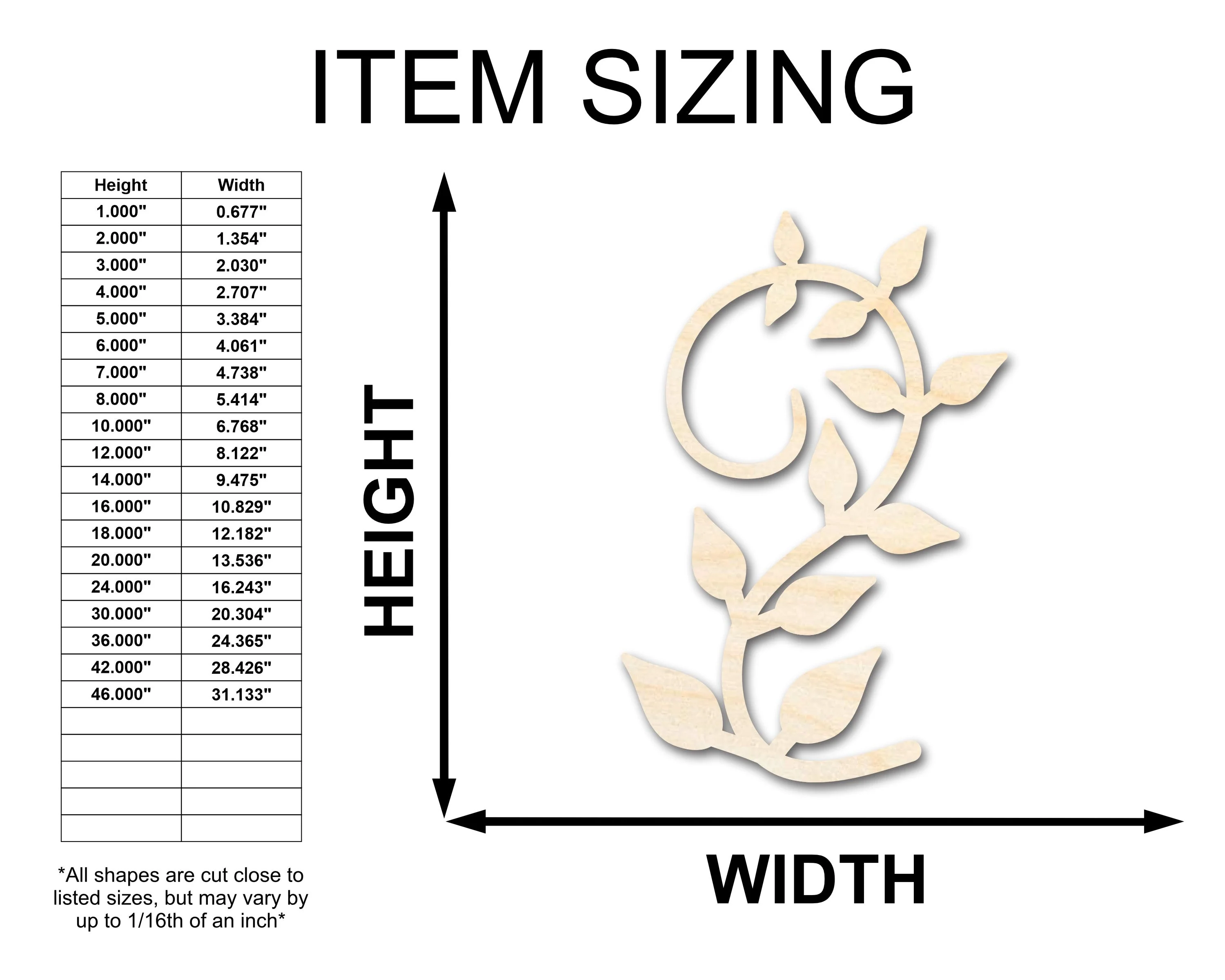 Unfinished Wood Vine Shape - Plant Craft - up to 46" DIY - Image 2