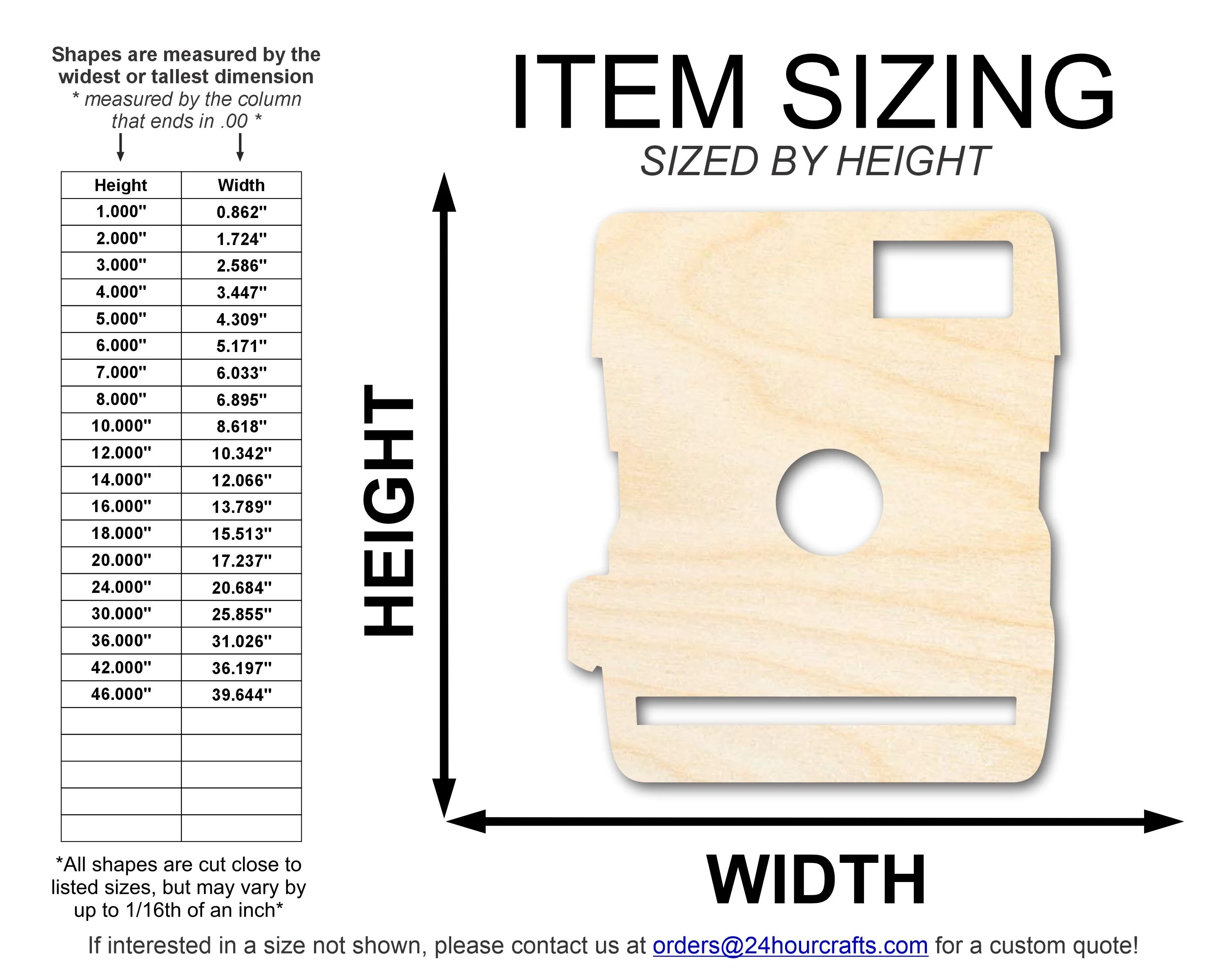 Unfinished Wood Vintage Camera Shape | Craft Cutout | up to 46" DIY - Image 2