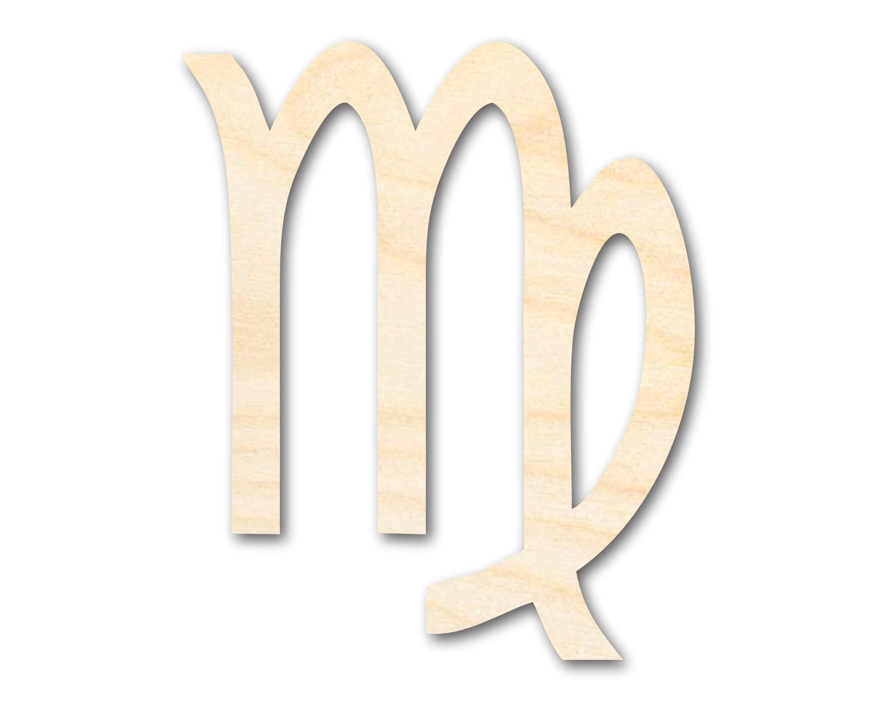 Unfinished Wood Virgo Sign Shape - Zodiac Craft - up to 46"