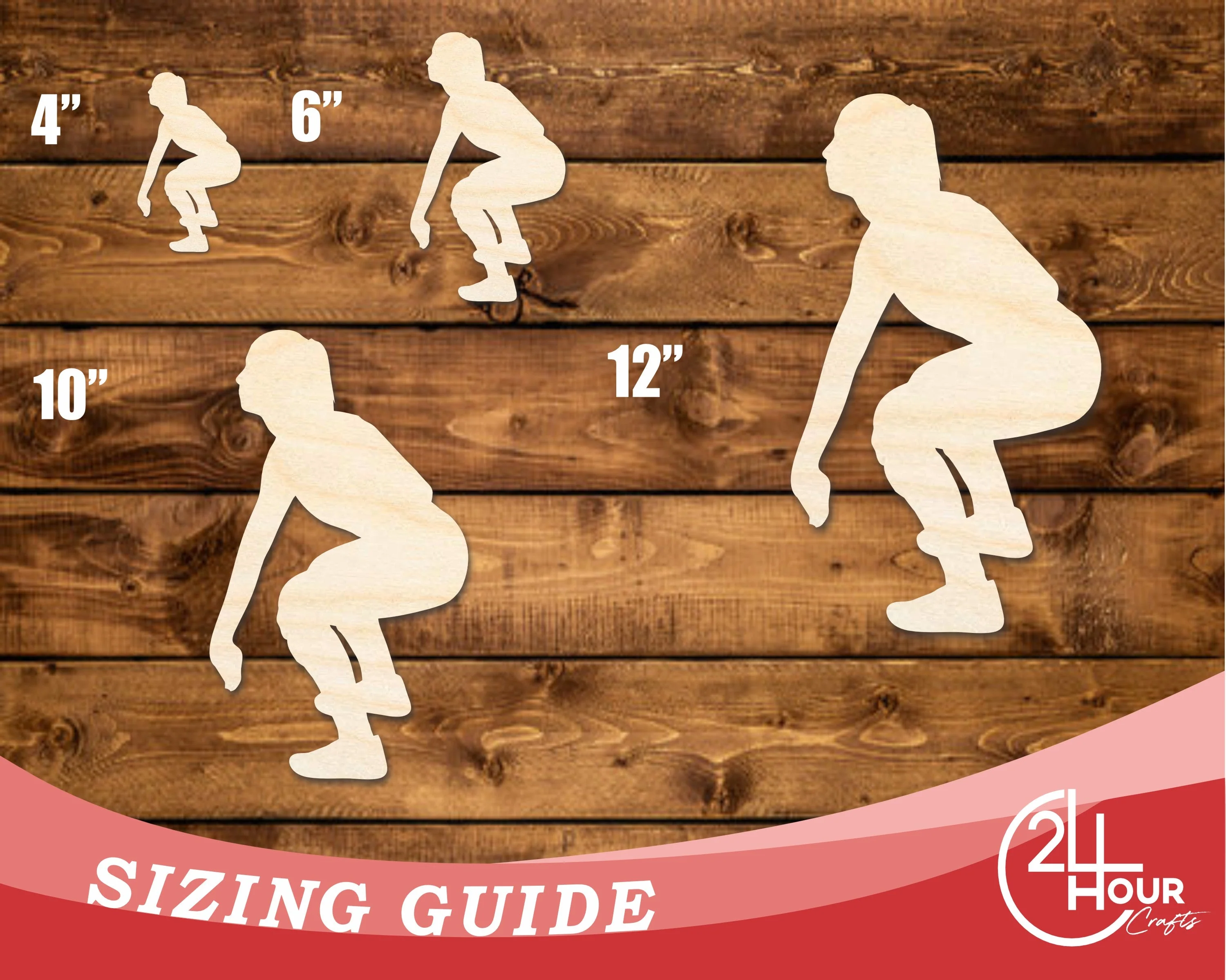 Unfinished Wood Volleyball Bump Shape | DIY Craft Cutout | up to 46" DIY - Image 3