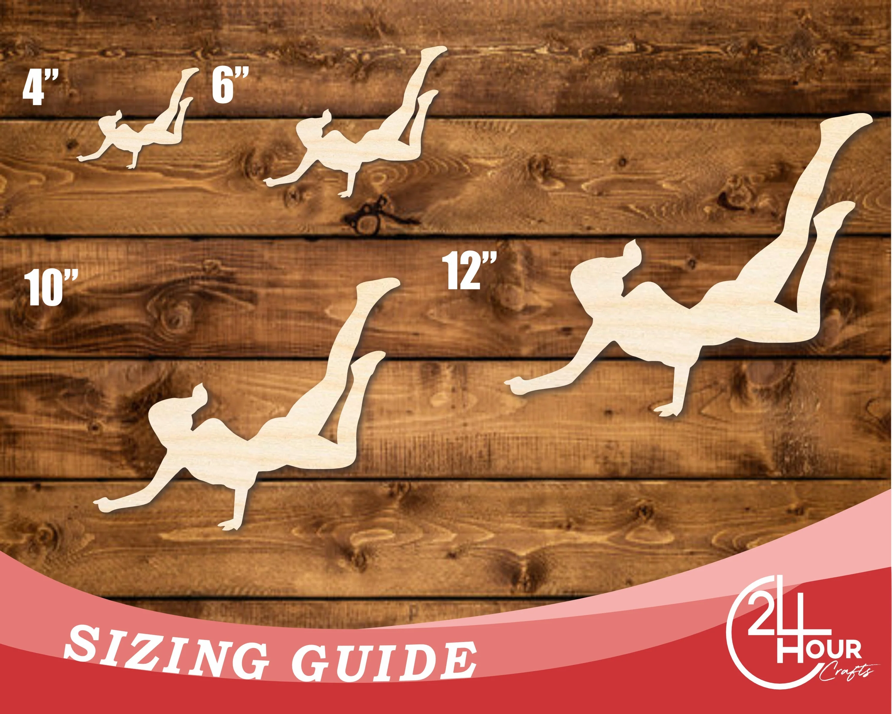 Unfinished Wood Volleyball Dig Shape | DIY Craft Cutout | up to 46" DIY - Image 3