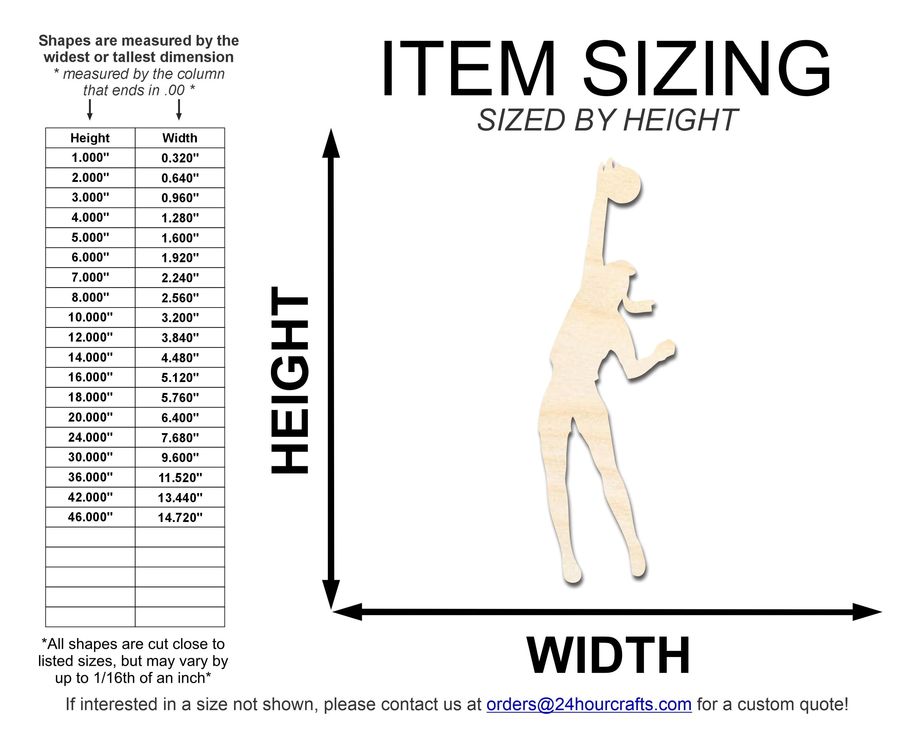 Unfinished Wood Volleyball Serve Shape | DIY Craft Cutout | up to 46" DIY - Image 2