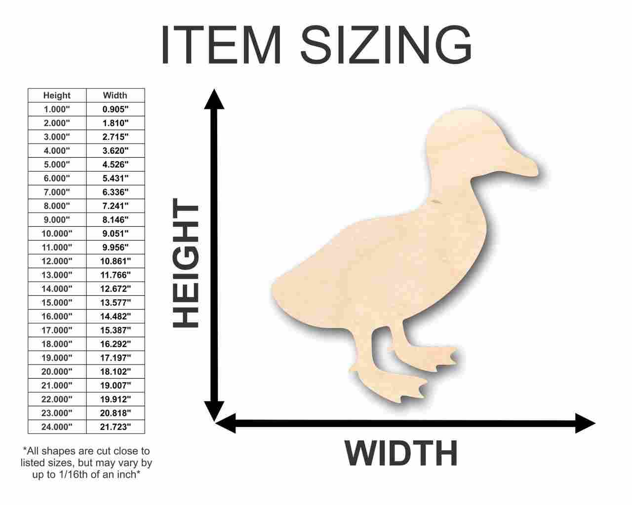 Unfinished Wood Walking Duck Shape - Animal - Wildlife - Craft - up to 46" DIY - Image 2