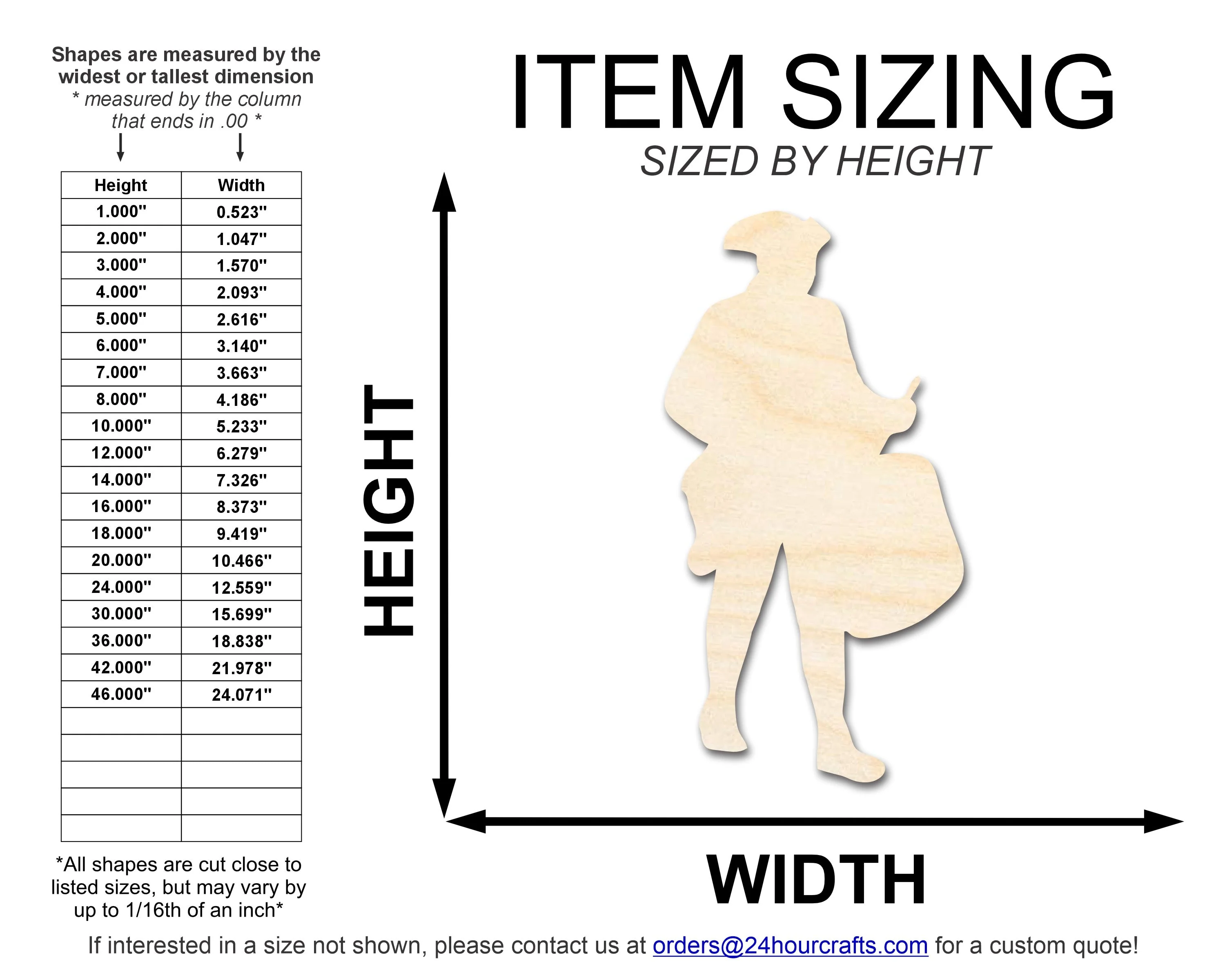 Unfinished Wood War Drummer Shape | DIY Craft Cutout | up to 46" DIY - Image 2