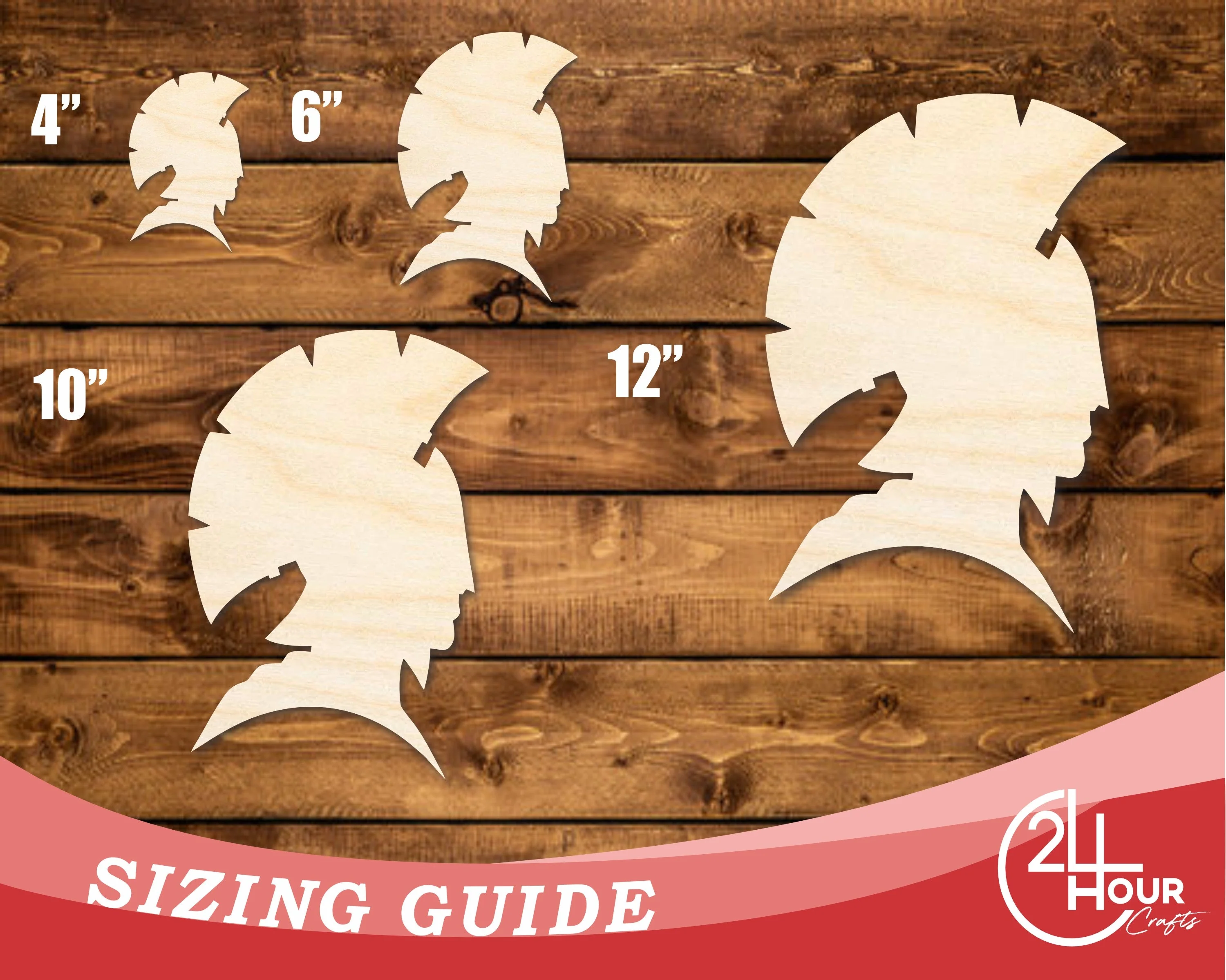 Unfinished Wood Warrior Mascot Shape | DIY Craft Cutout | up to 46" DIY - Image 3
