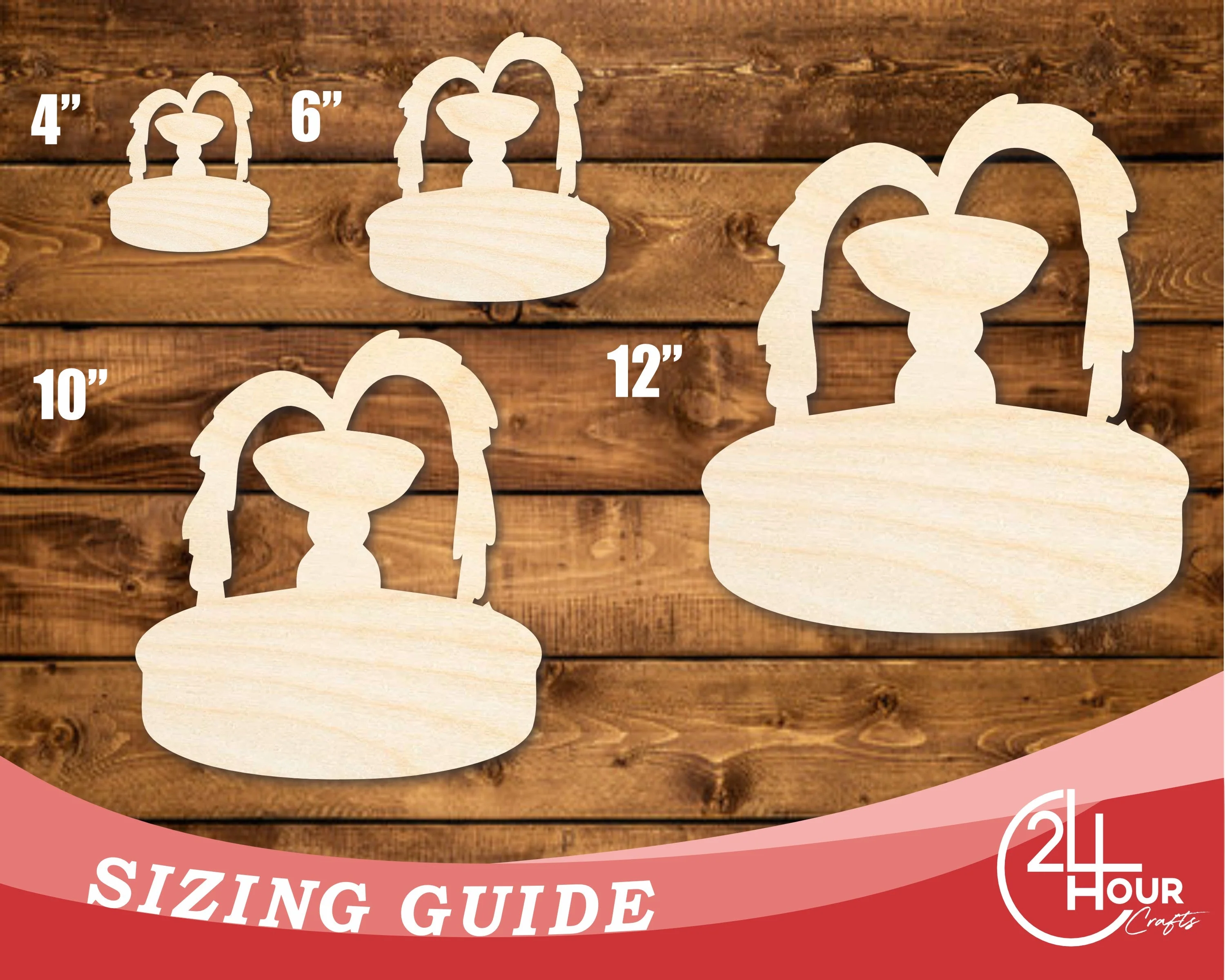 Unfinished Wood Water Fountain Shape | DIY Craft Cutout | up to 46" DIY - Image 3