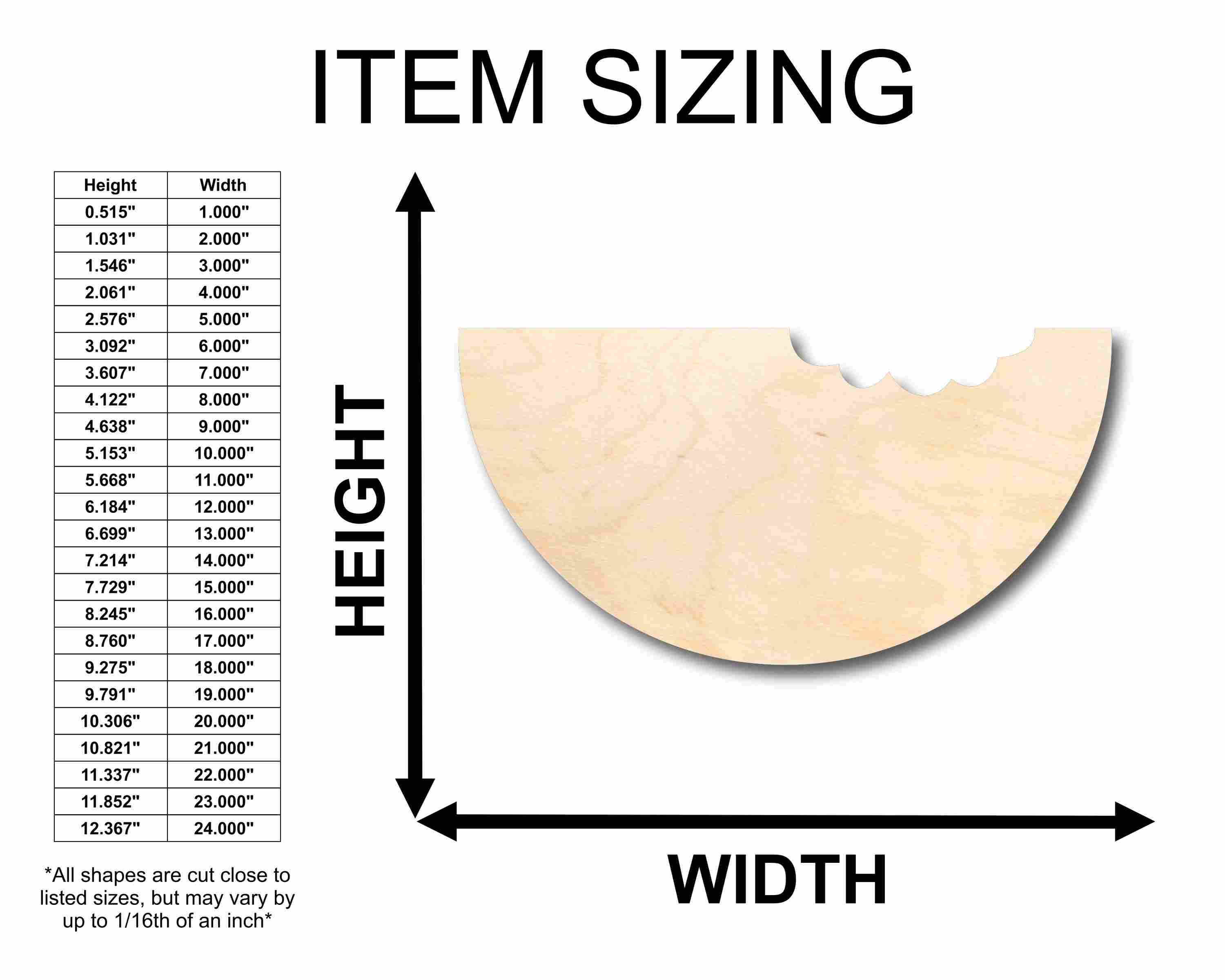 Unfinished Wood Watermelon Slice with Bite Silhouette - Craft- up to 46" DIY - Image 2