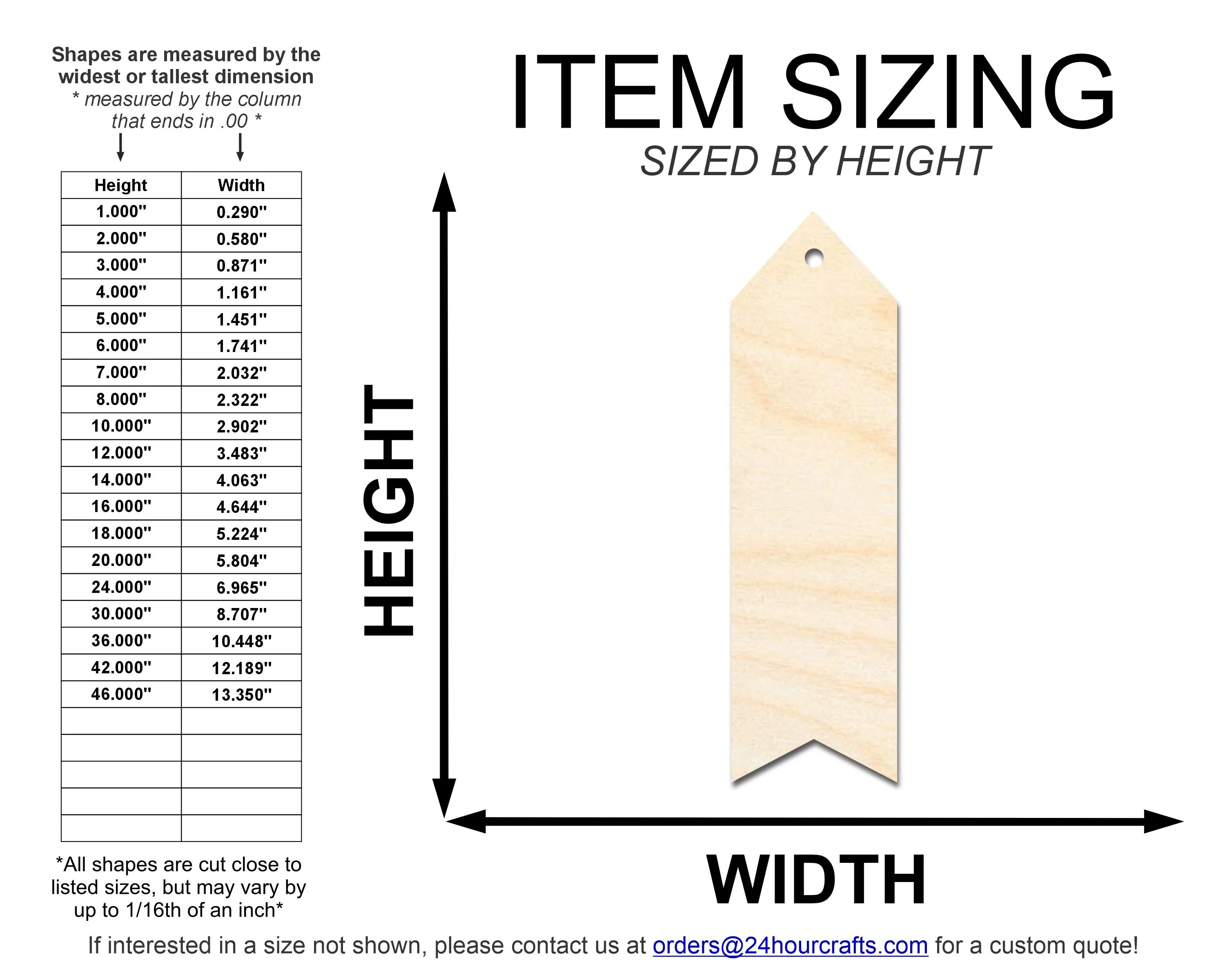 Unfinished Wood Wavy Simple Bookmark Shape | DIY Craft Cutout | up to 12" DIY - Image 2