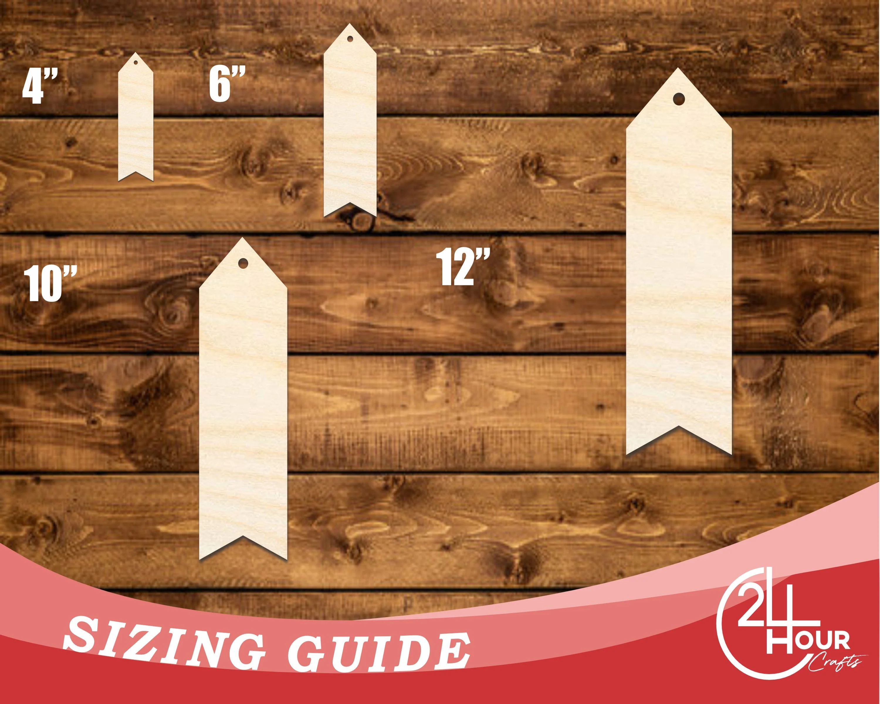 Unfinished Wood Wavy Simple Bookmark Shape | DIY Craft Cutout | up to 12" DIY - Image 3