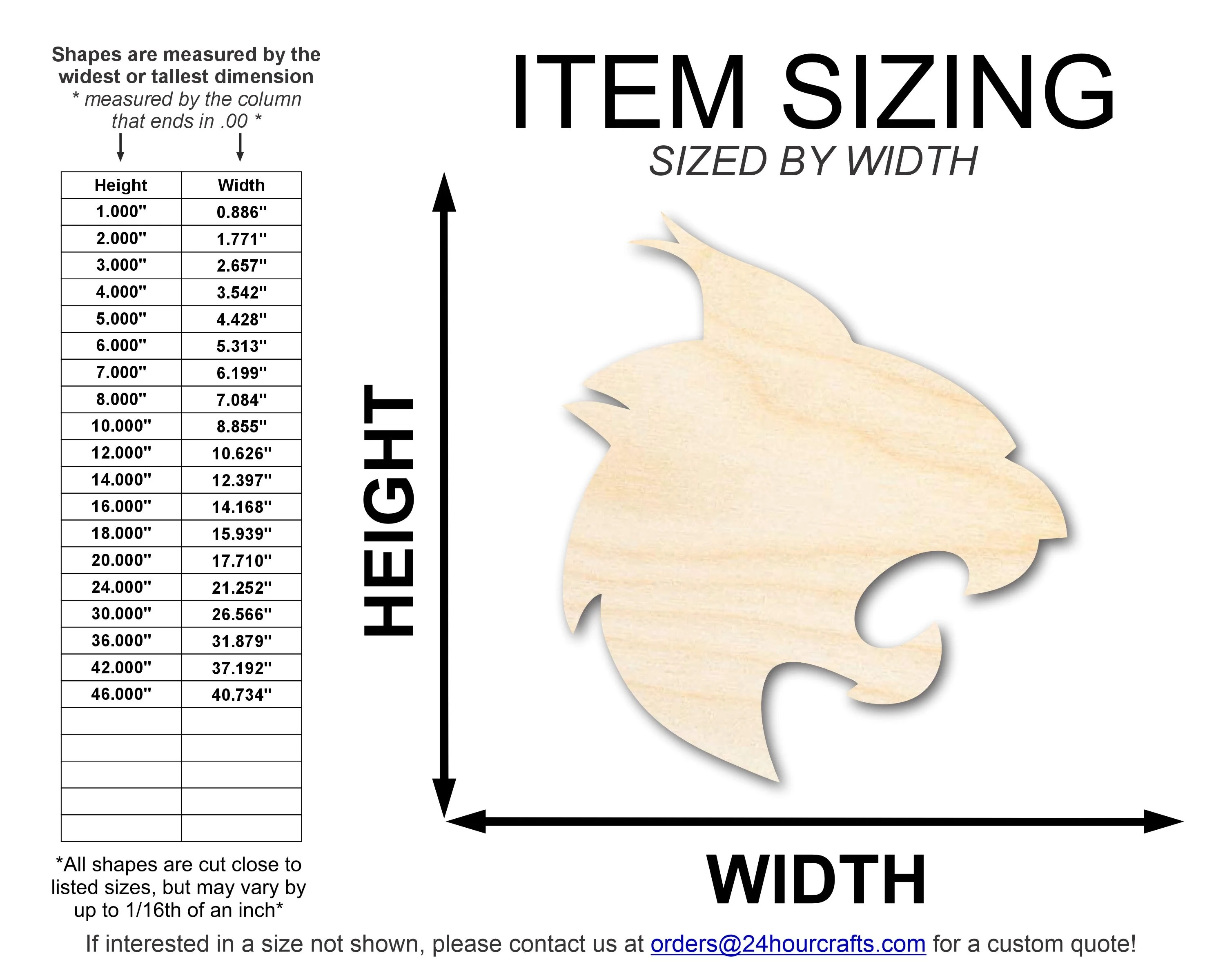 Unfinished Wood Wildcat Mascot Shape | DIY Craft Cutout | up to 46" DIY - Image 2