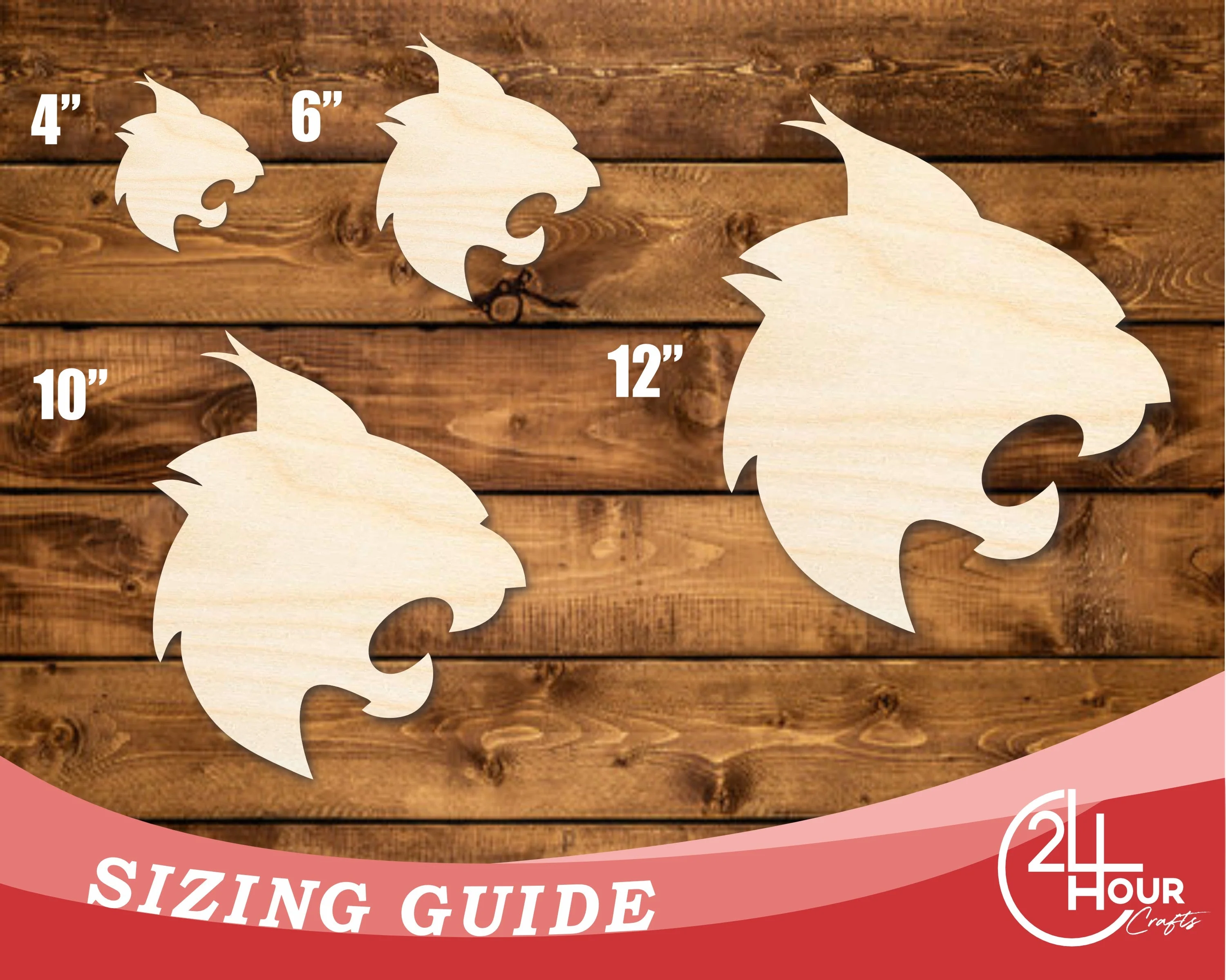 Unfinished Wood Wildcat Mascot Shape | DIY Craft Cutout | up to 46" DIY - Image 3