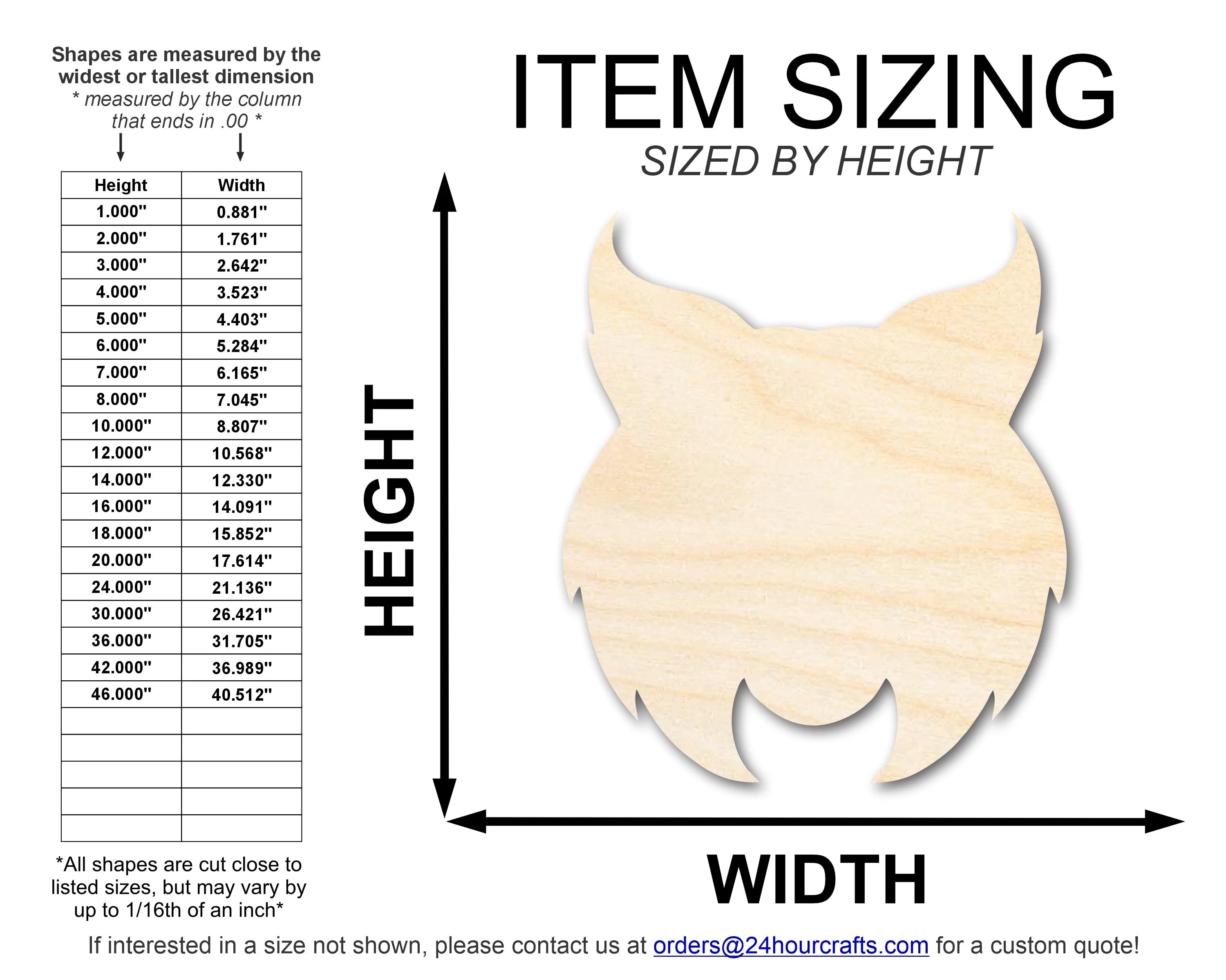 Unfinished Wood Wildcat Mascot Shape | DIY Craft Cutout | up to 46" DIY - Image 2