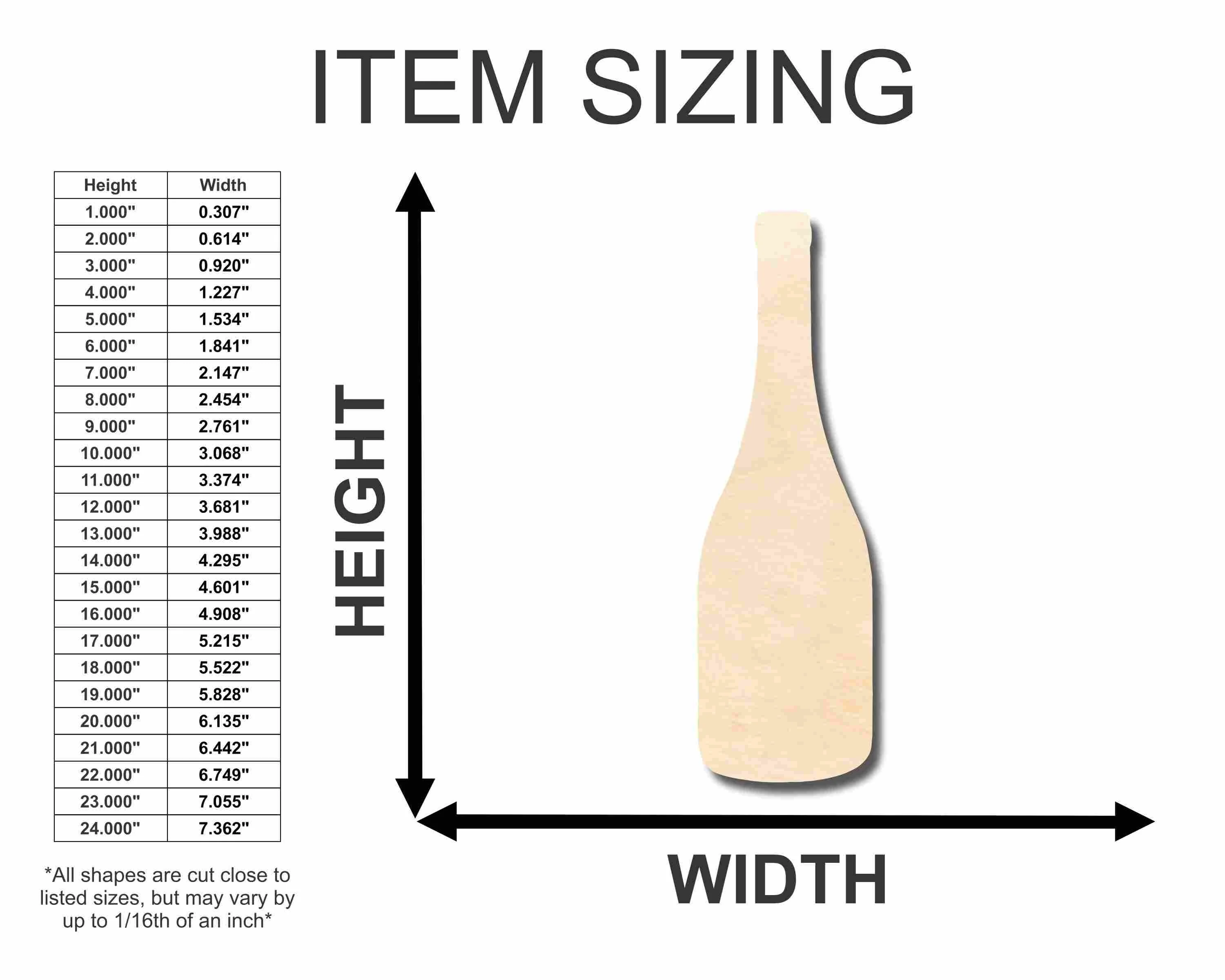 Unfinished Wood Wine Bottle Silhouette - Craft- up to 46" DIY - Image 2