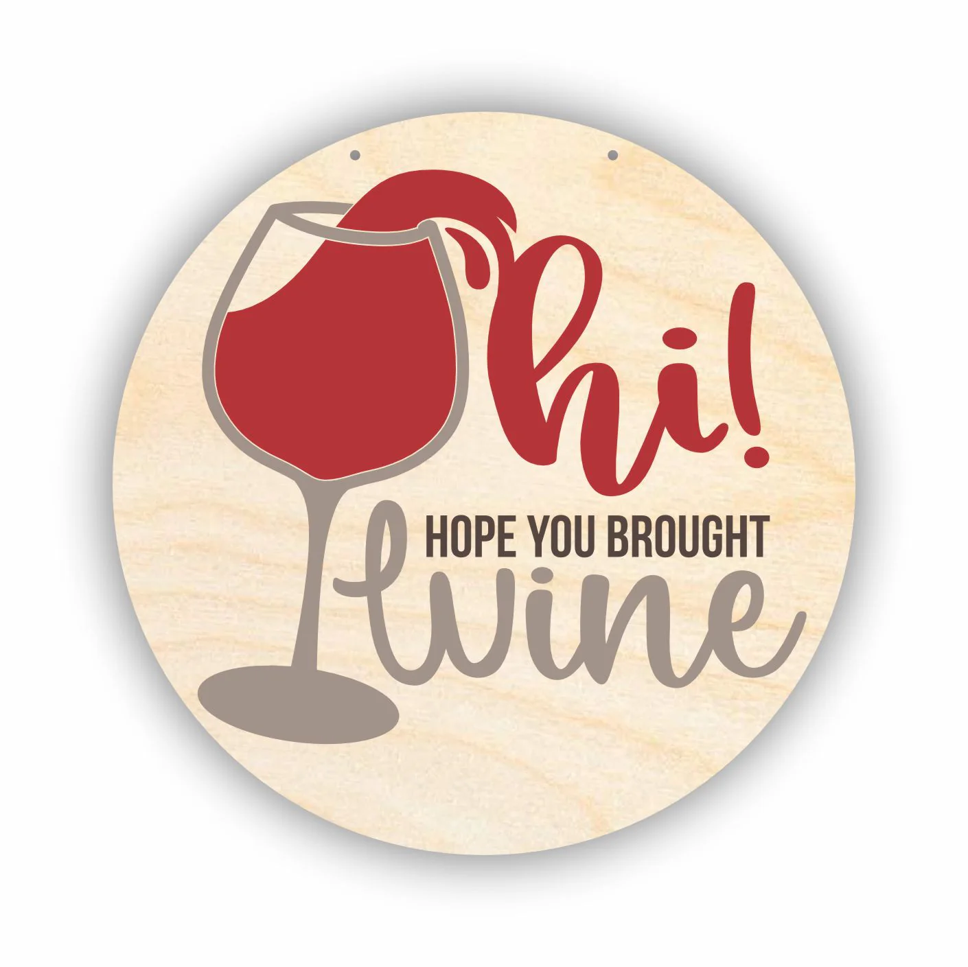 Unfinished Wood Wine Door Sign Kit | Wood Craft Cutouts | 1/4" Thick | - Image 2