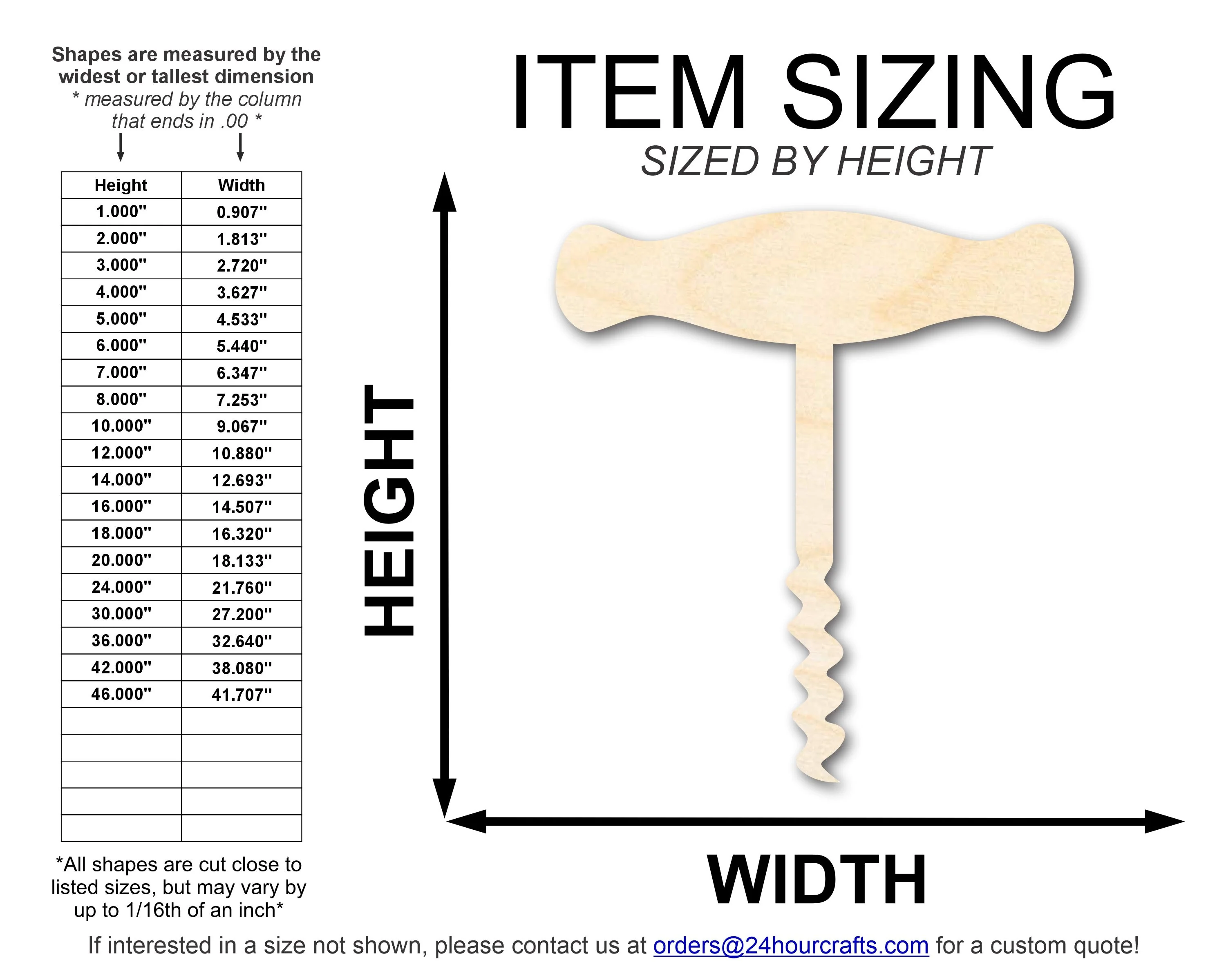 Unfinished Wood Wine Opener Shape | DIY Craft Cutout | up to 46" DIY - Image 2