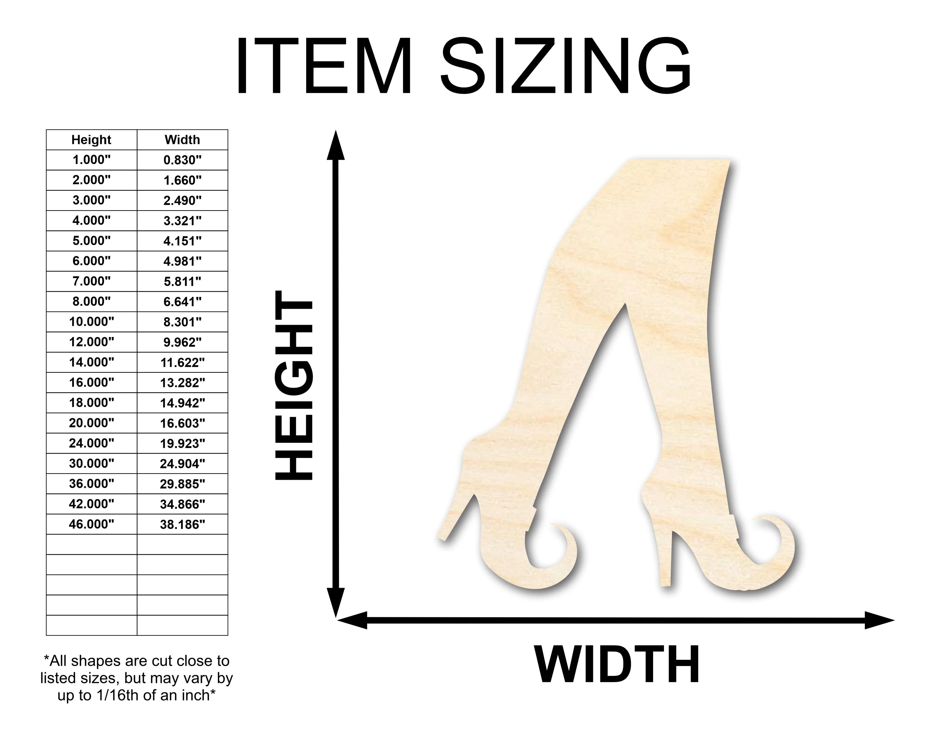 Unfinished Wood Witch Legs Shape - Craft - up to 46" - Image 2