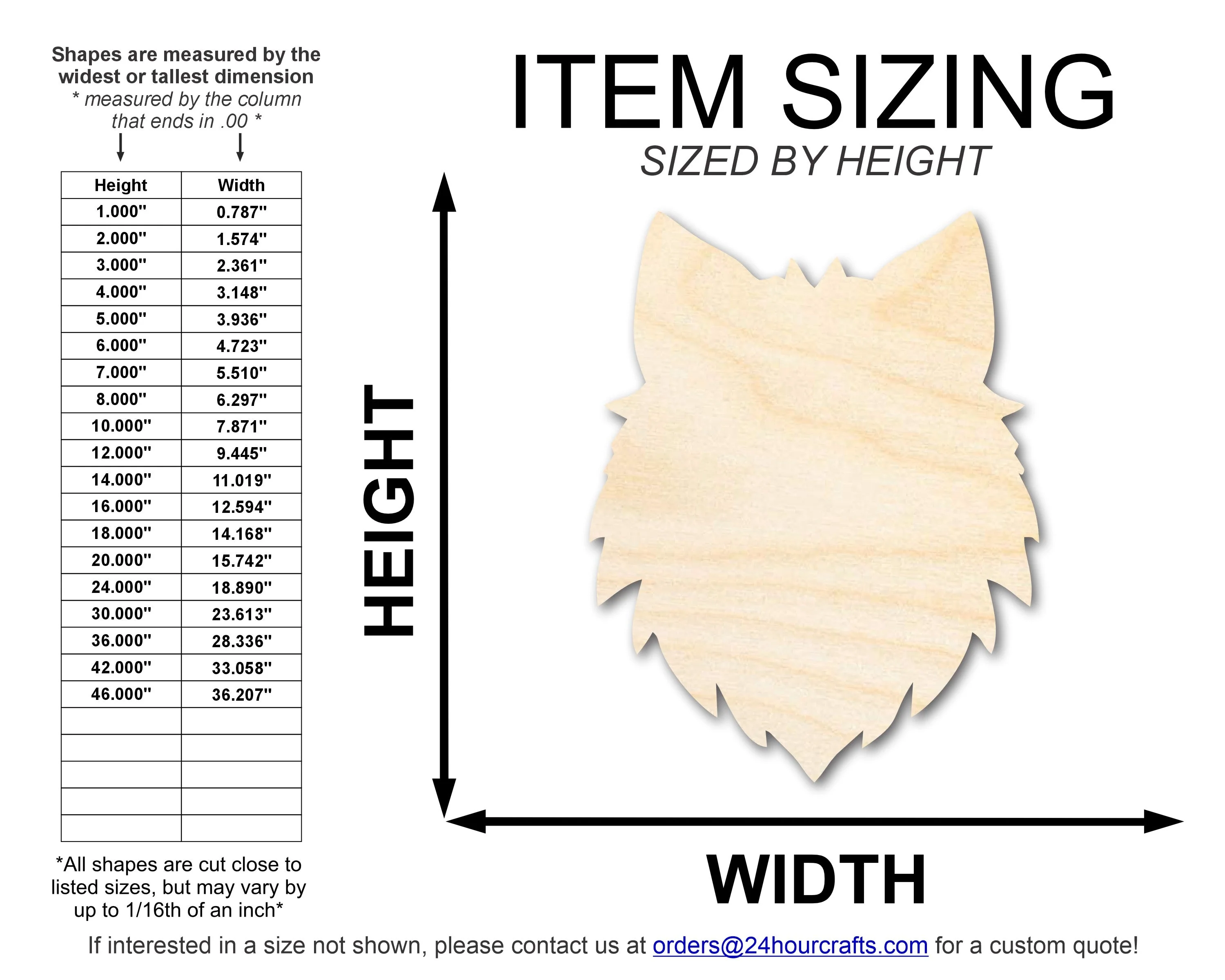 Unfinished Wood Wolf Mascot Shape | DIY Craft Cutout | up to 46" DIY - Image 2