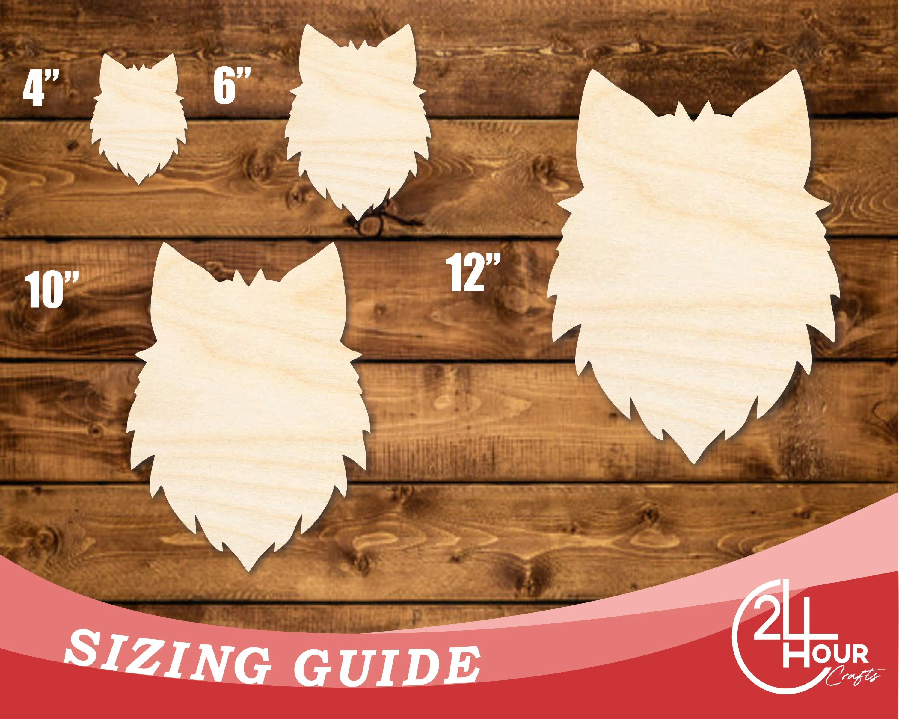 Unfinished Wood Wolf Mascot Shape | DIY Craft Cutout | up to 46" DIY - Image 3