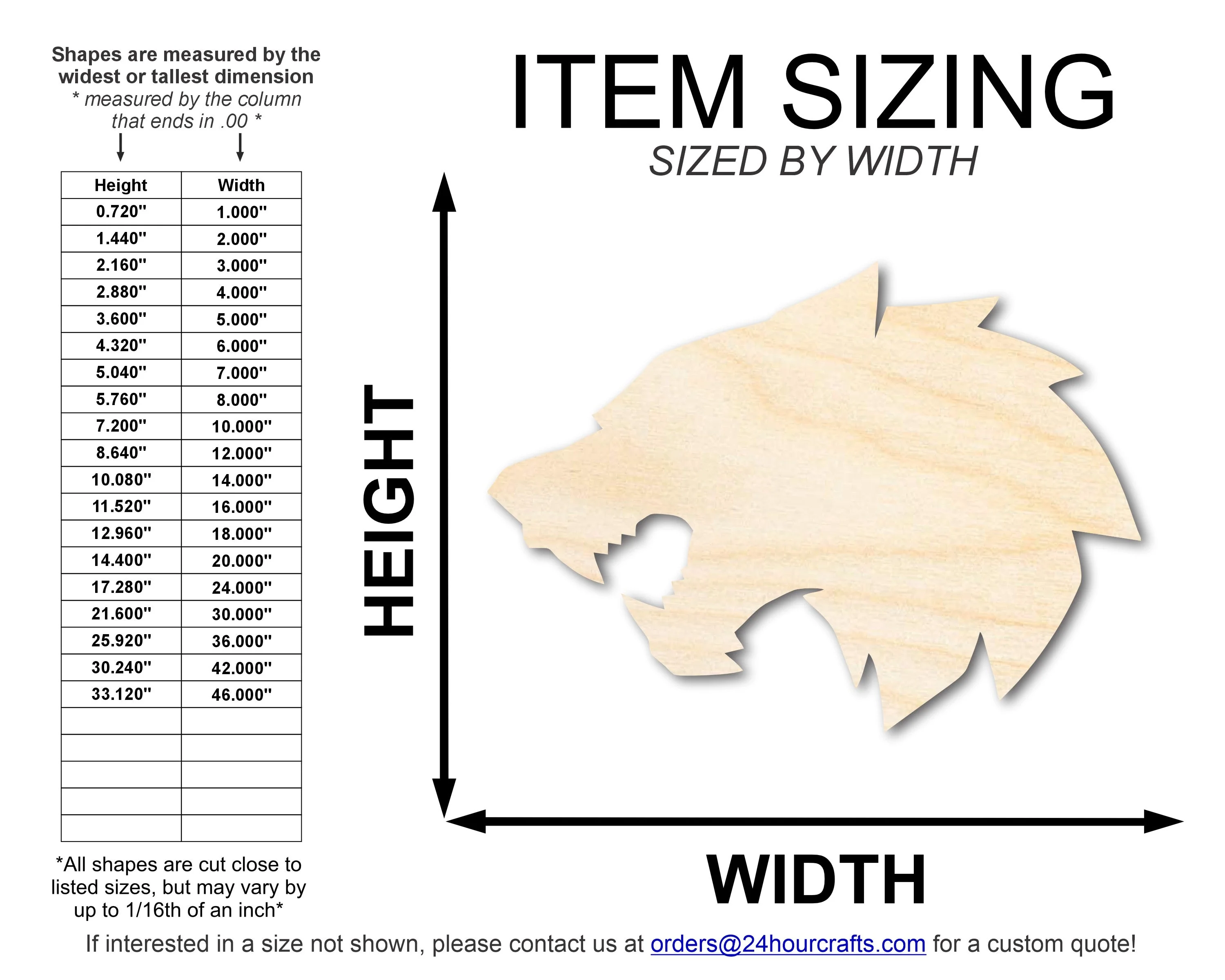 Unfinished Wood Wolf Mascot Shape | DIY Craft Cutout | up to 46" DIY - Image 2