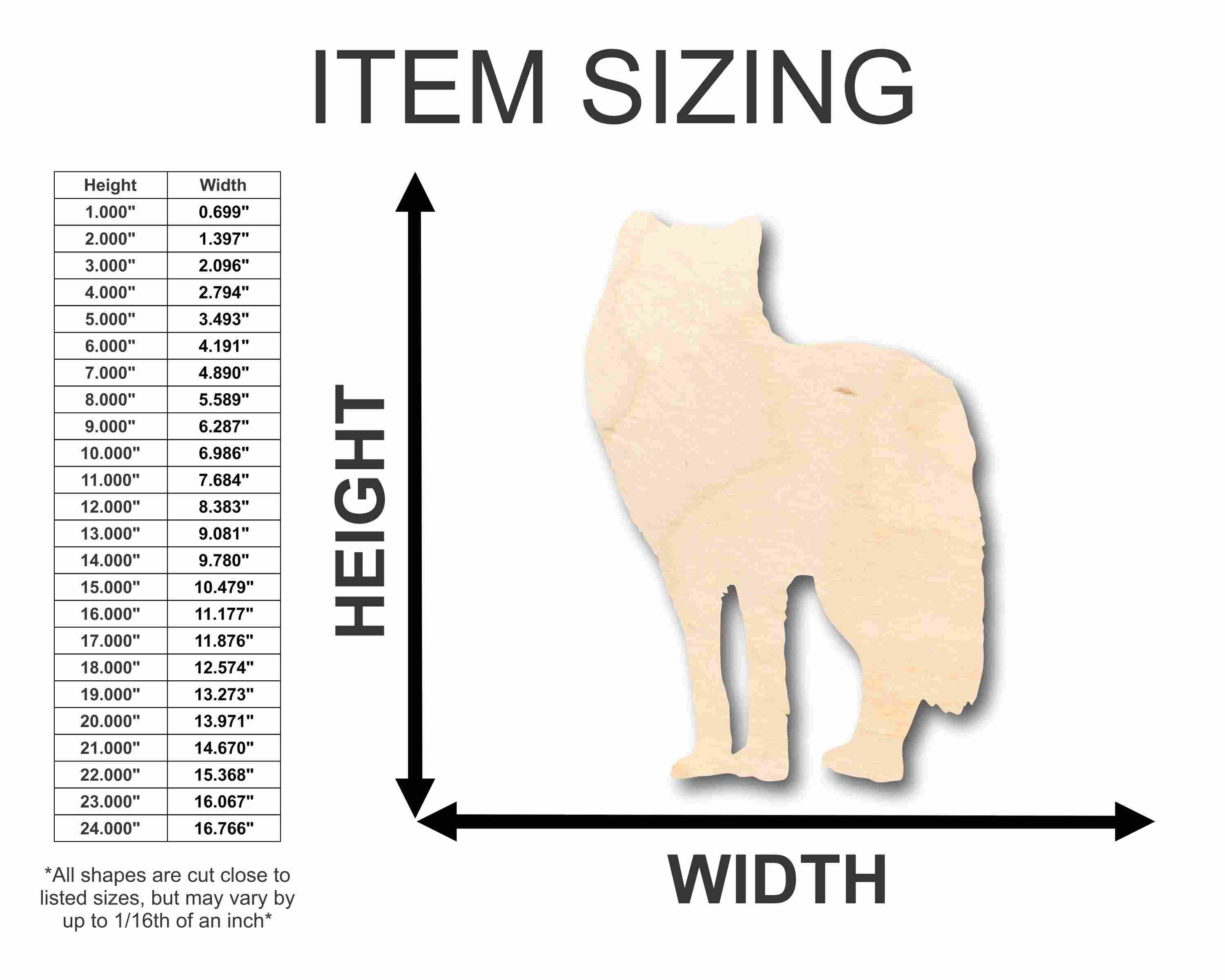 Unfinished Wood Wolf Silhouette - Craft- up to 46" DIY - Image 2