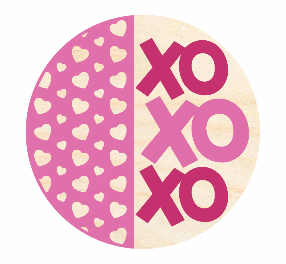 Unfinished Wood XO XO XO  Door Sign Kit | Wood Craft Cutouts | 1/4" Thick | - Image 2