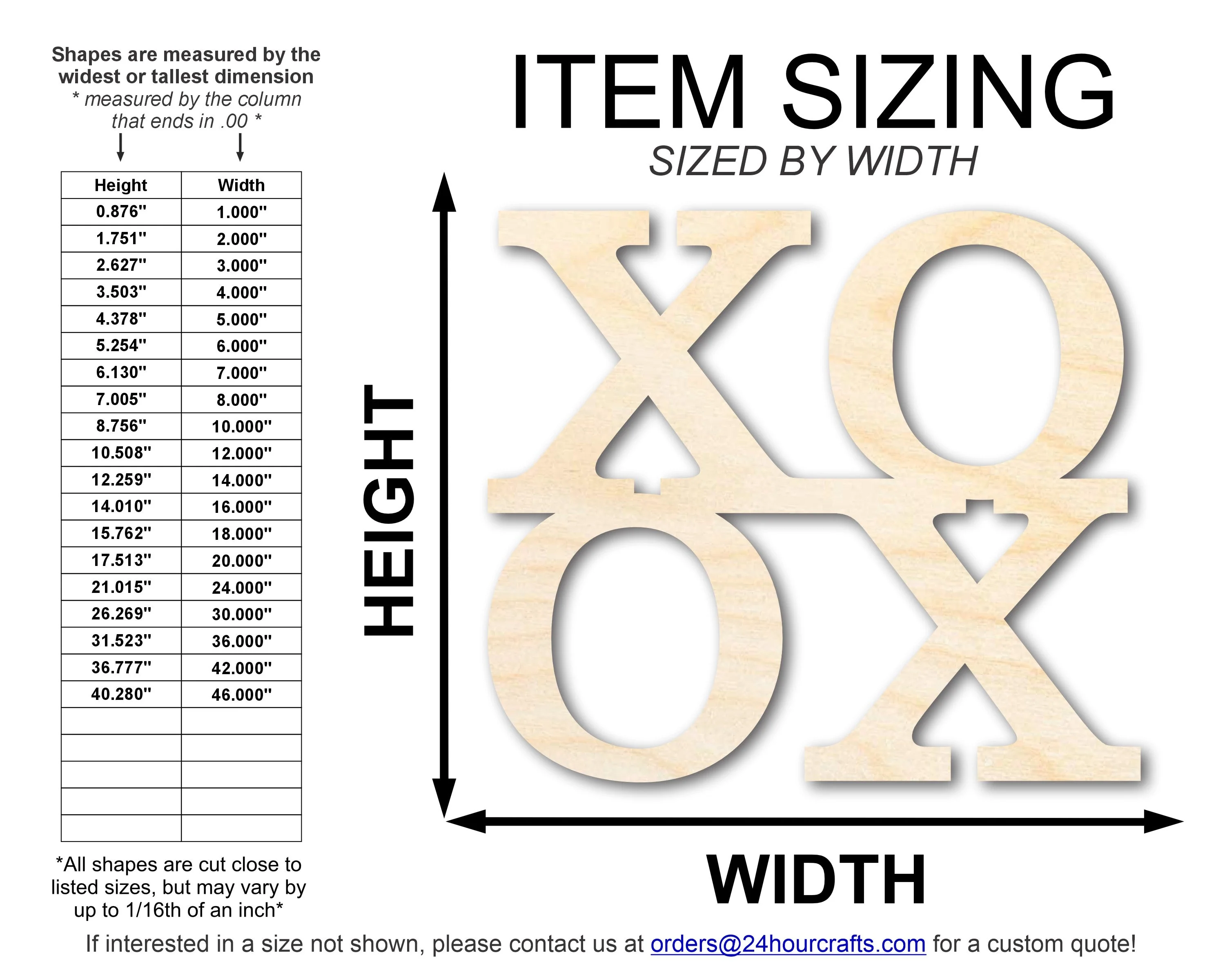 Unfinished Wood XOXO Cutout | DIY Craft Shape | up to 46" DIY - Image 2