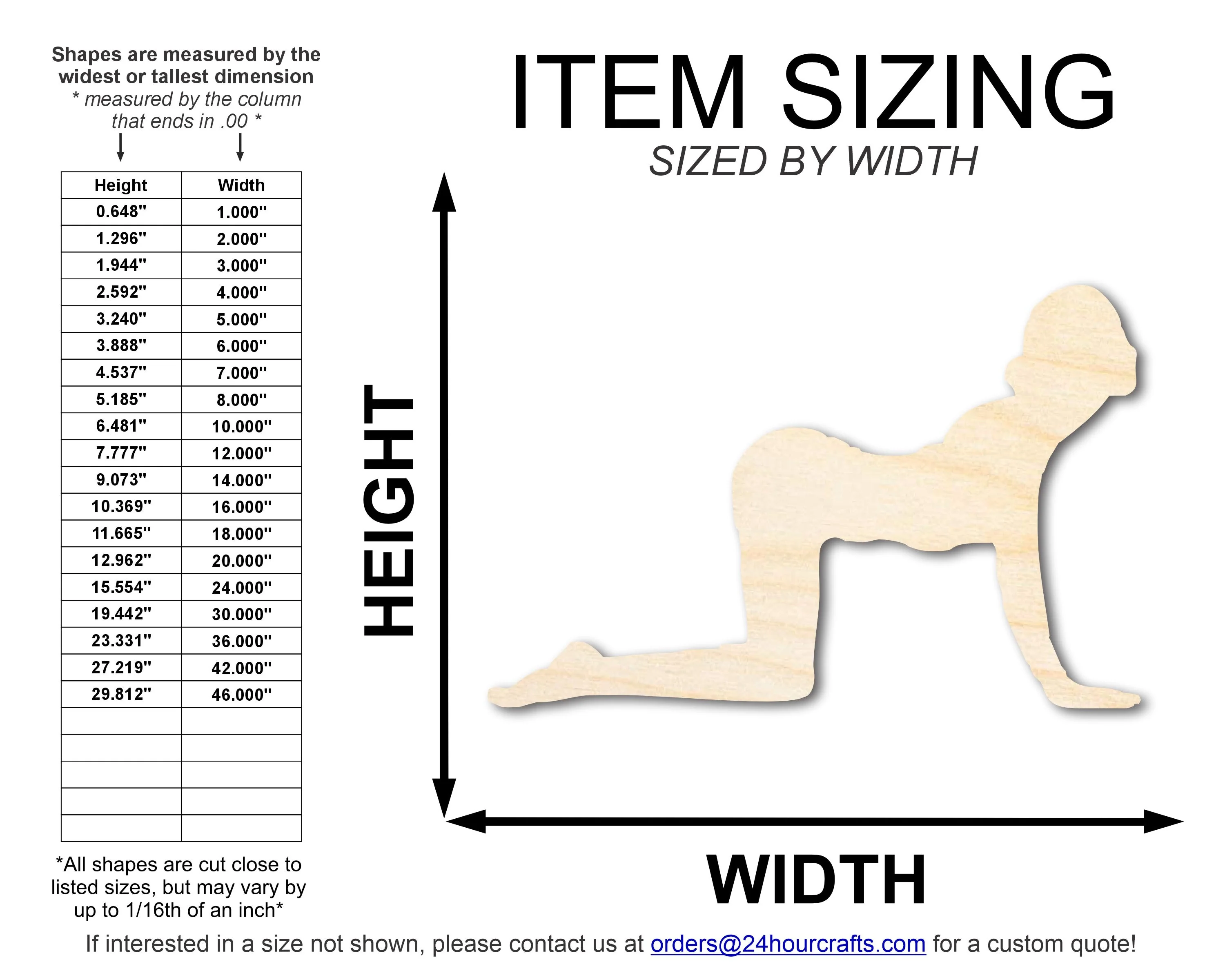 Unfinished Wood Yoga Cat Pose Shape | DIY Craft Cutout | up to 46" DIY - Image 2
