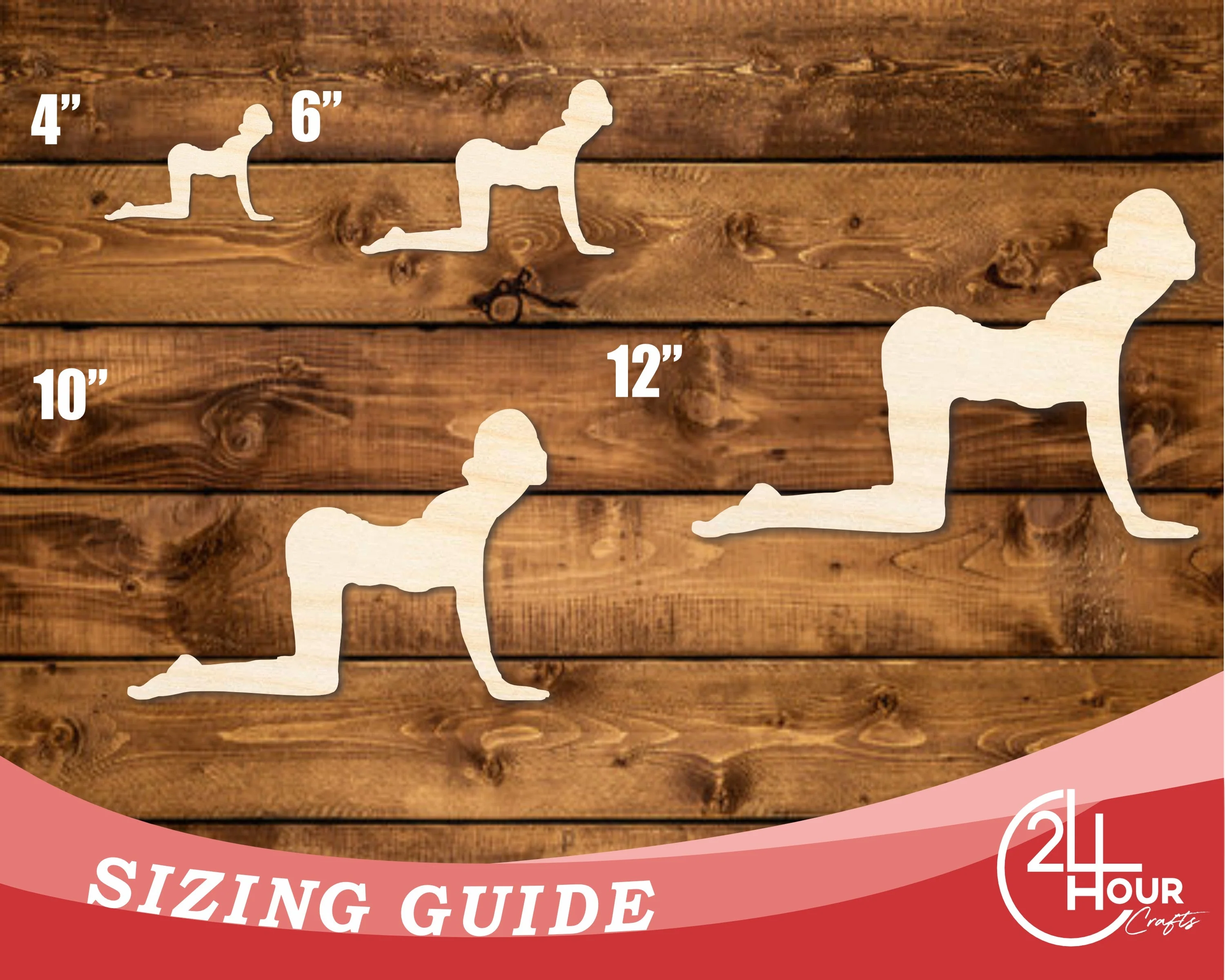 Unfinished Wood Yoga Cat Pose Shape | DIY Craft Cutout | up to 46" DIY - Image 3