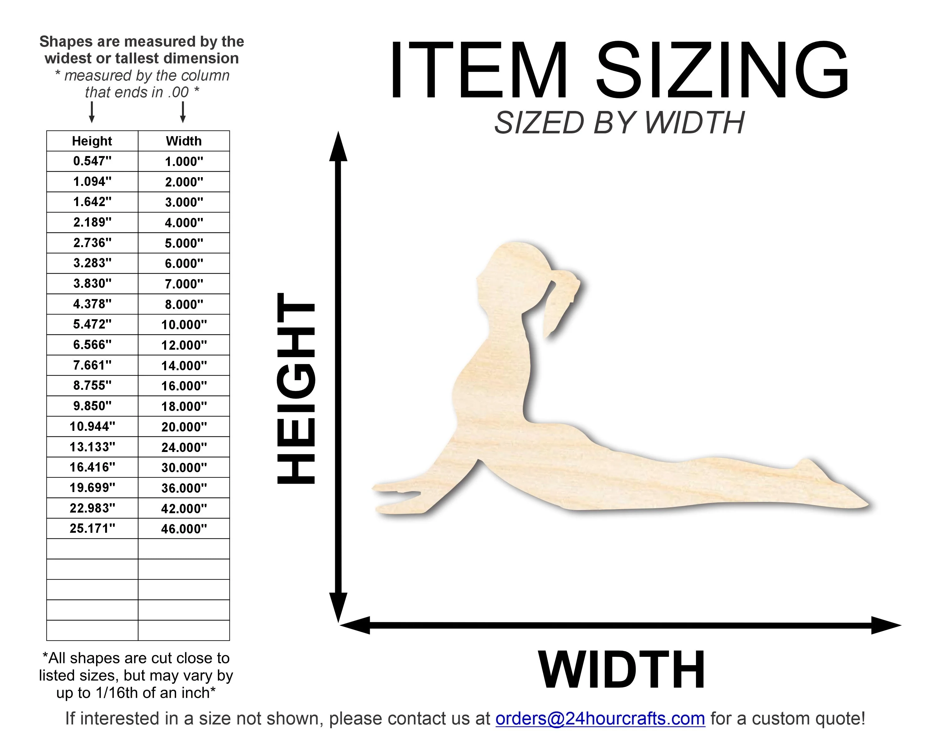 Unfinished Wood Yoga Cobra Pose Shape | DIY Craft Cutout | up to 46" DIY - Image 2