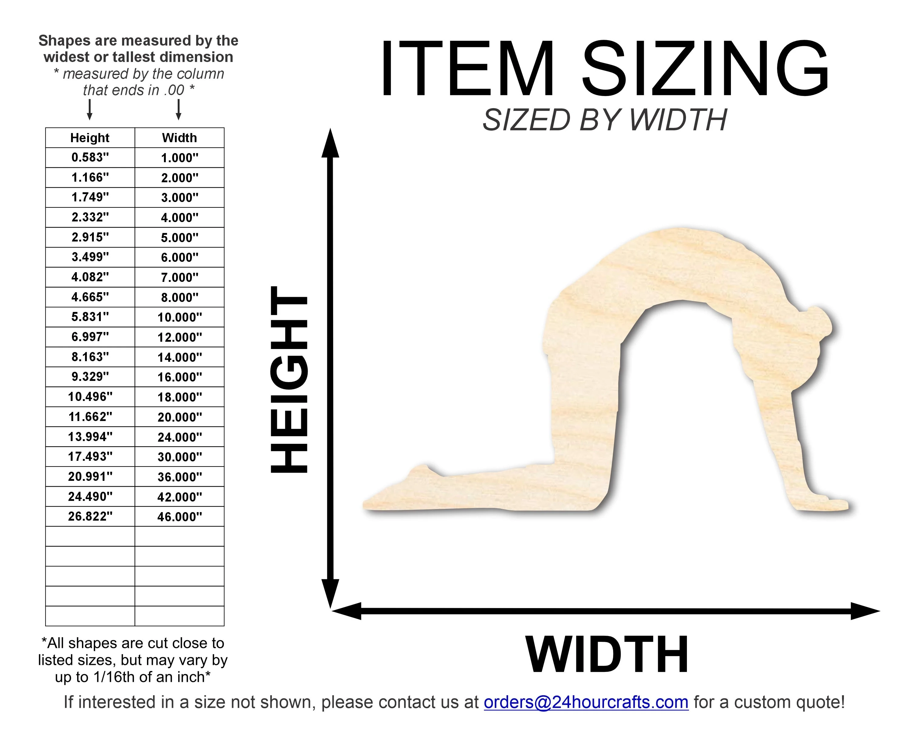 Unfinished Wood Yoga Cow Pose Shape | DIY Craft Cutout | up to 46" DIY - Image 2