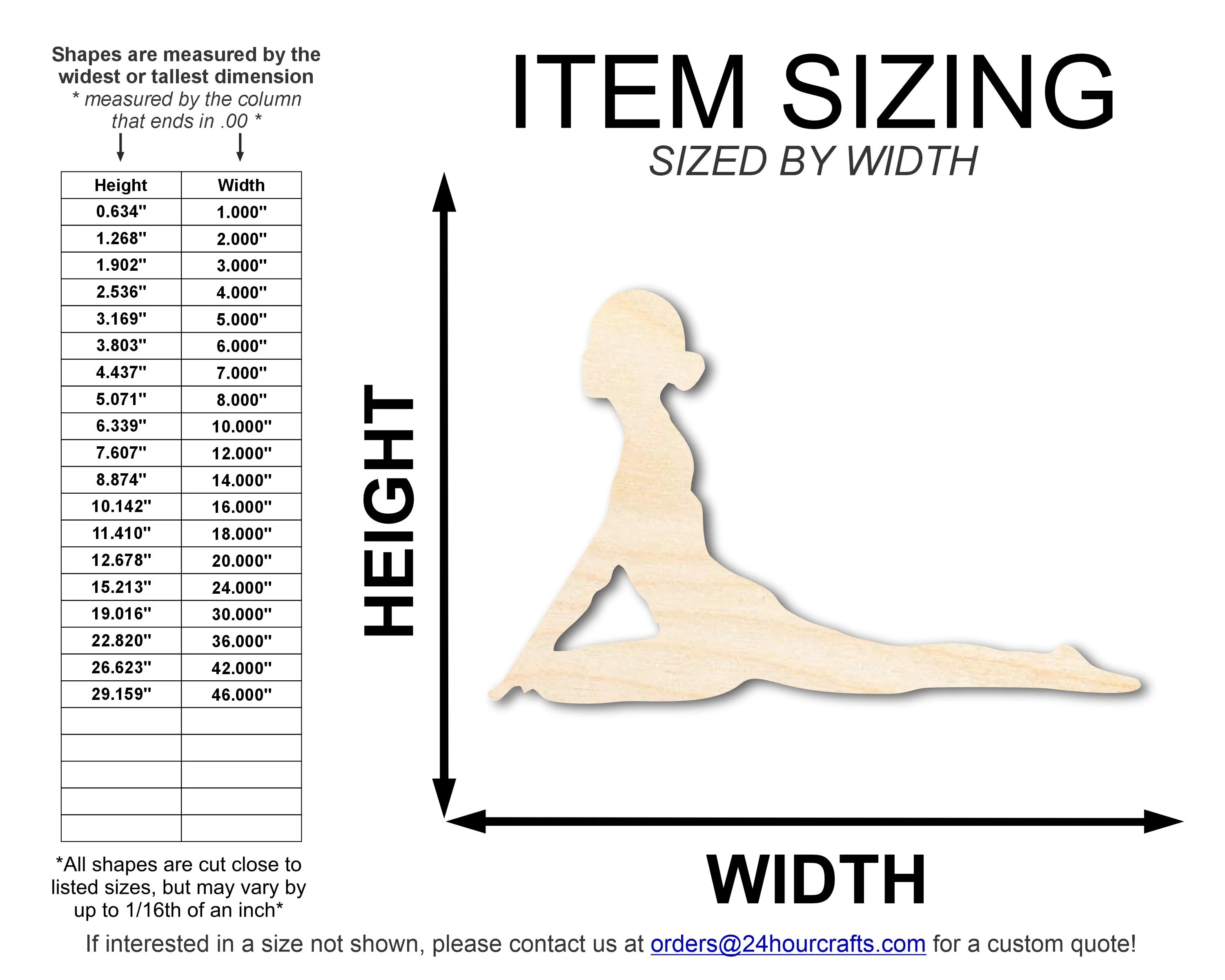Unfinished Wood Yoga Pigeon Pose Shape | DIY Craft Cutout | up to 46" DIY - Image 2