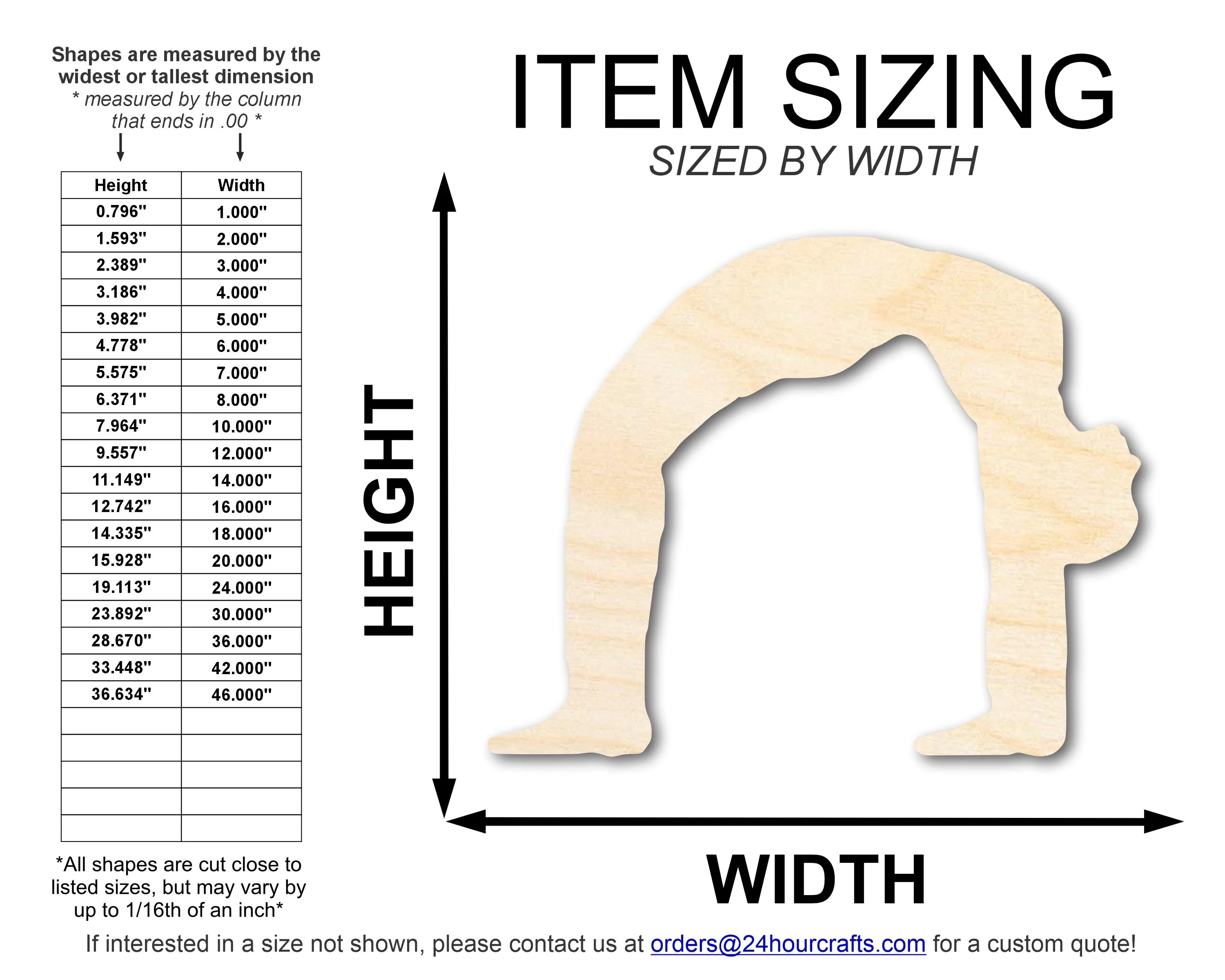 Unfinished Wood Yoga Wheel Pose Shape | DIY Craft Cutout | up to 46" DIY - Image 2