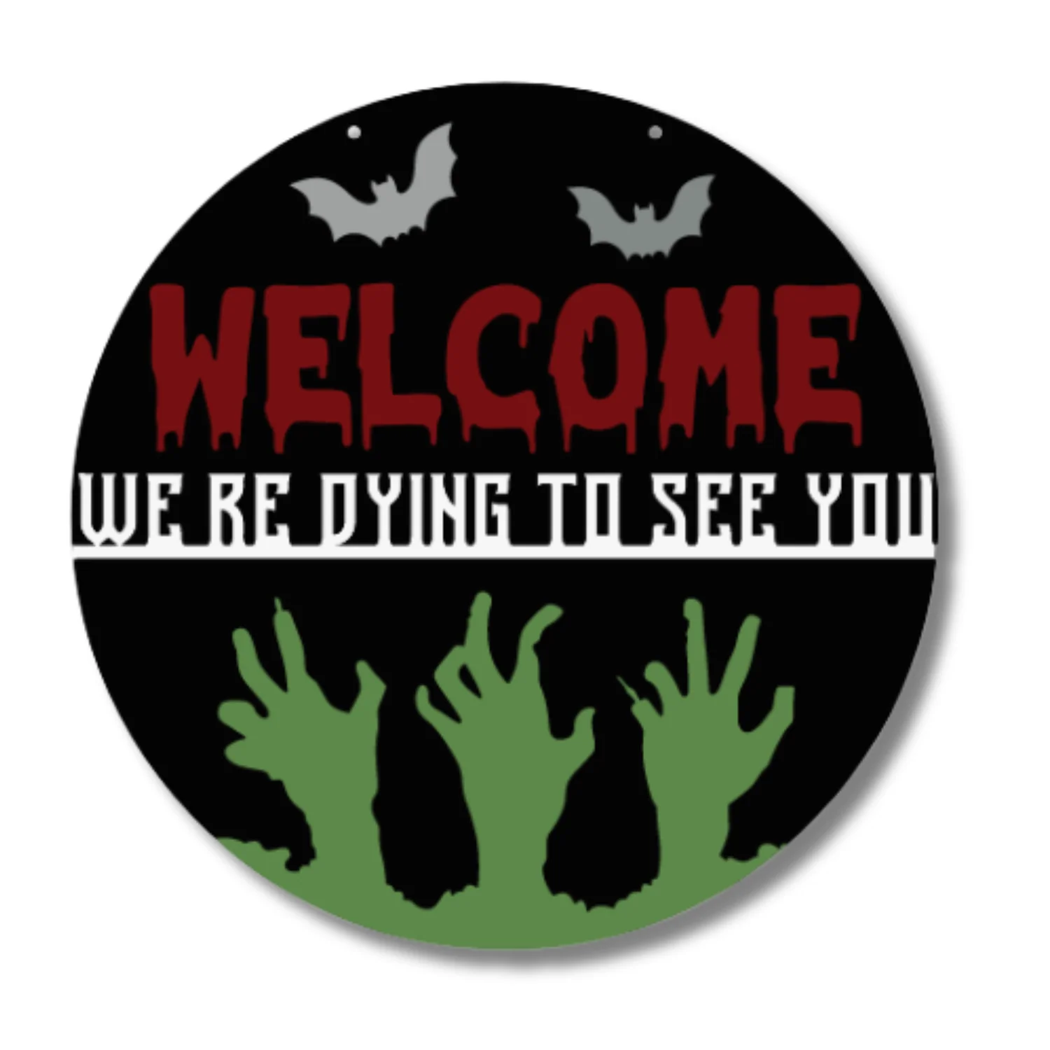 Unfinished Wood Zombie Welcome Door Sign Kit | Wood Craft Cutouts | 1/4" Thick | - Image 2