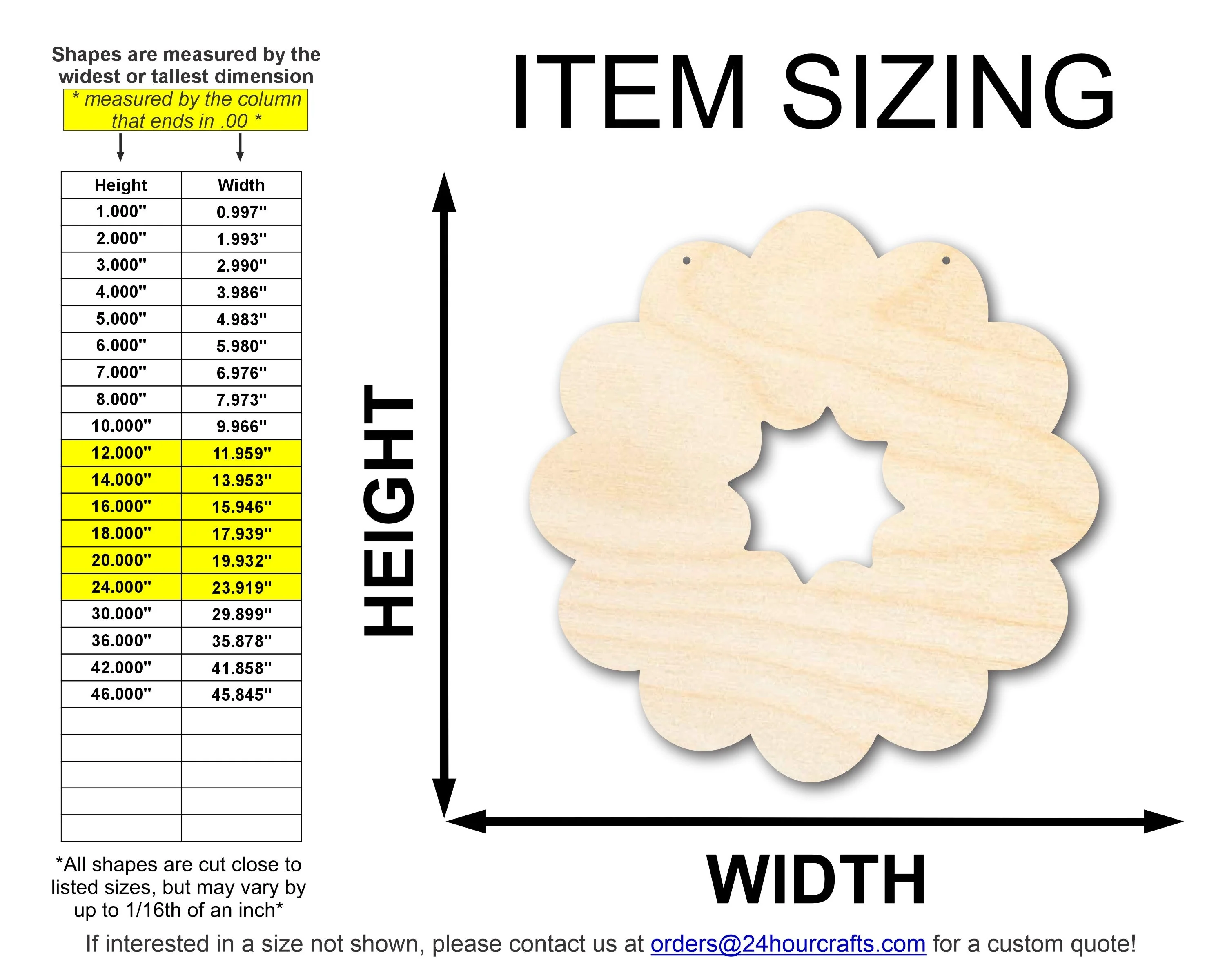 Unfinished Wreath Door Hanger | DIY Craft Cutout | Door Hanger | up to 46" DIY - Image 2