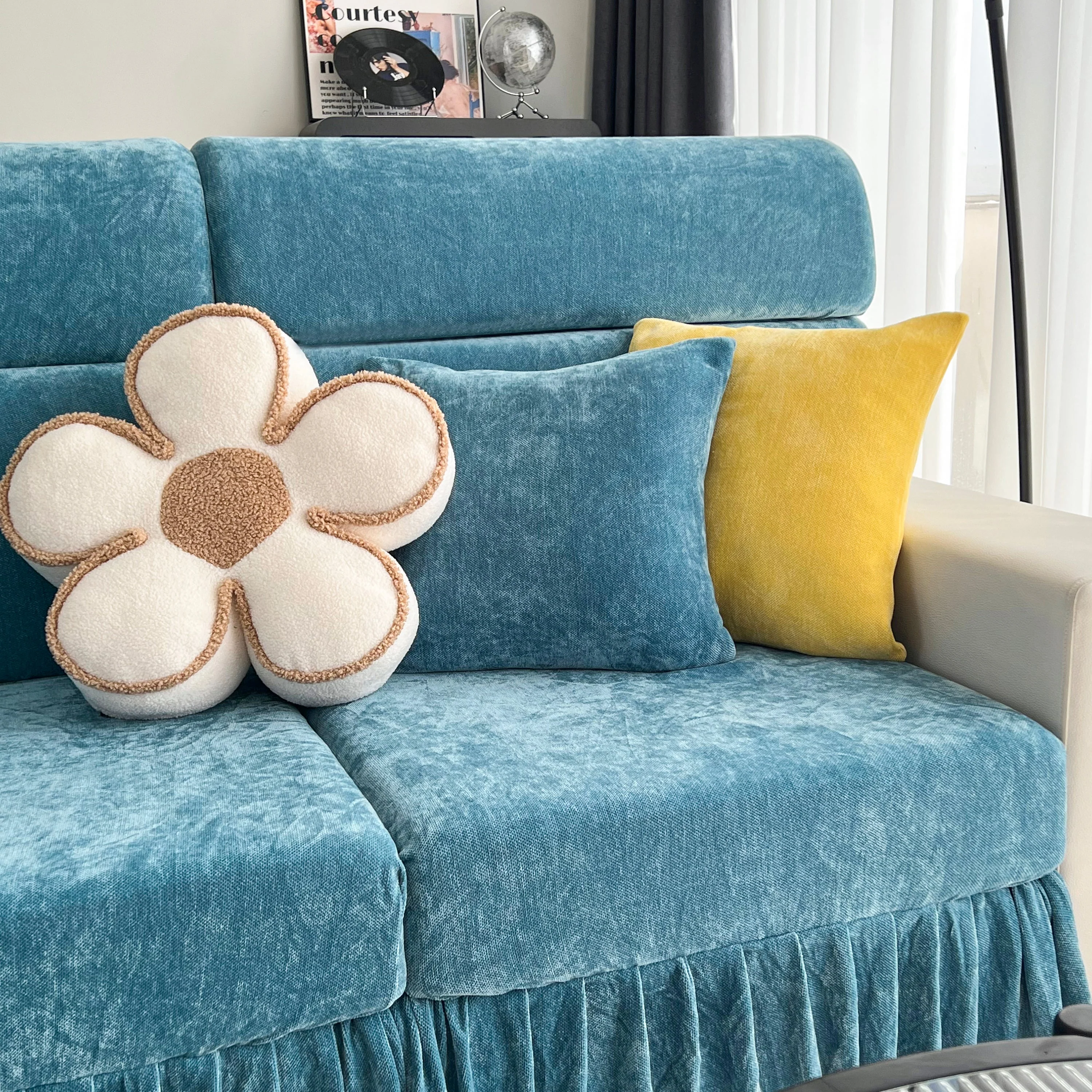 Universal Elastic Skirt Sofa Slipcover, Stretch Sofa Cushion Cover For Bedroom Office Living Room - Image 120
