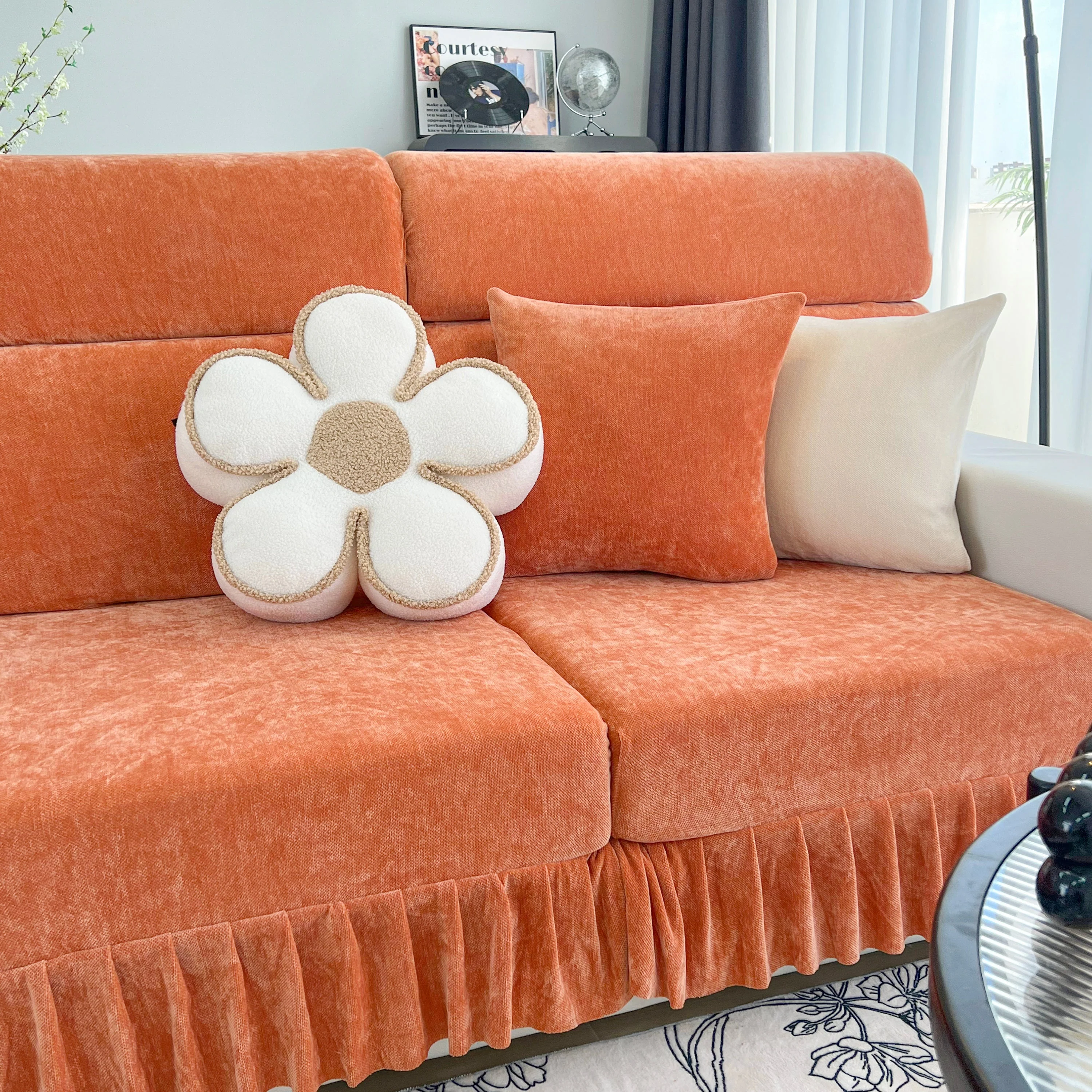 Universal Elastic Skirt Sofa Slipcover, Stretch Sofa Cushion Cover For Bedroom Office Living Room - Image 152