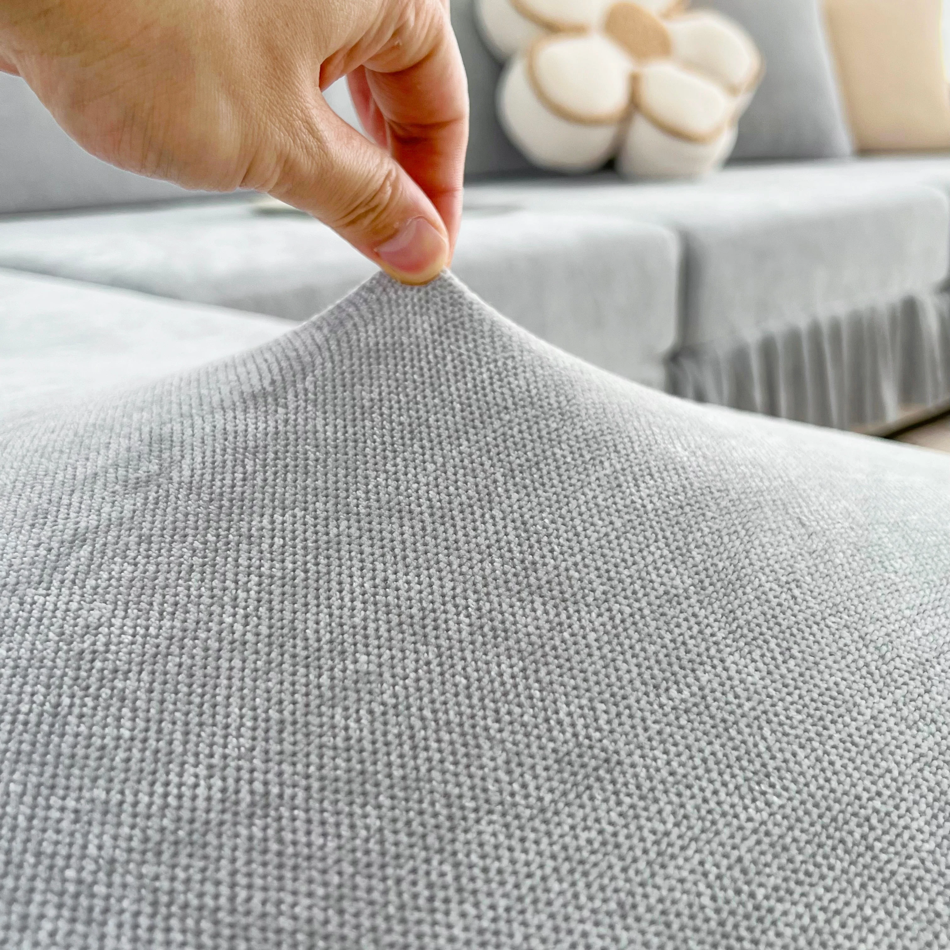 Universal Elastic Skirt Sofa Slipcover, Stretch Sofa Cushion Cover For Bedroom Office Living Room - Image 177